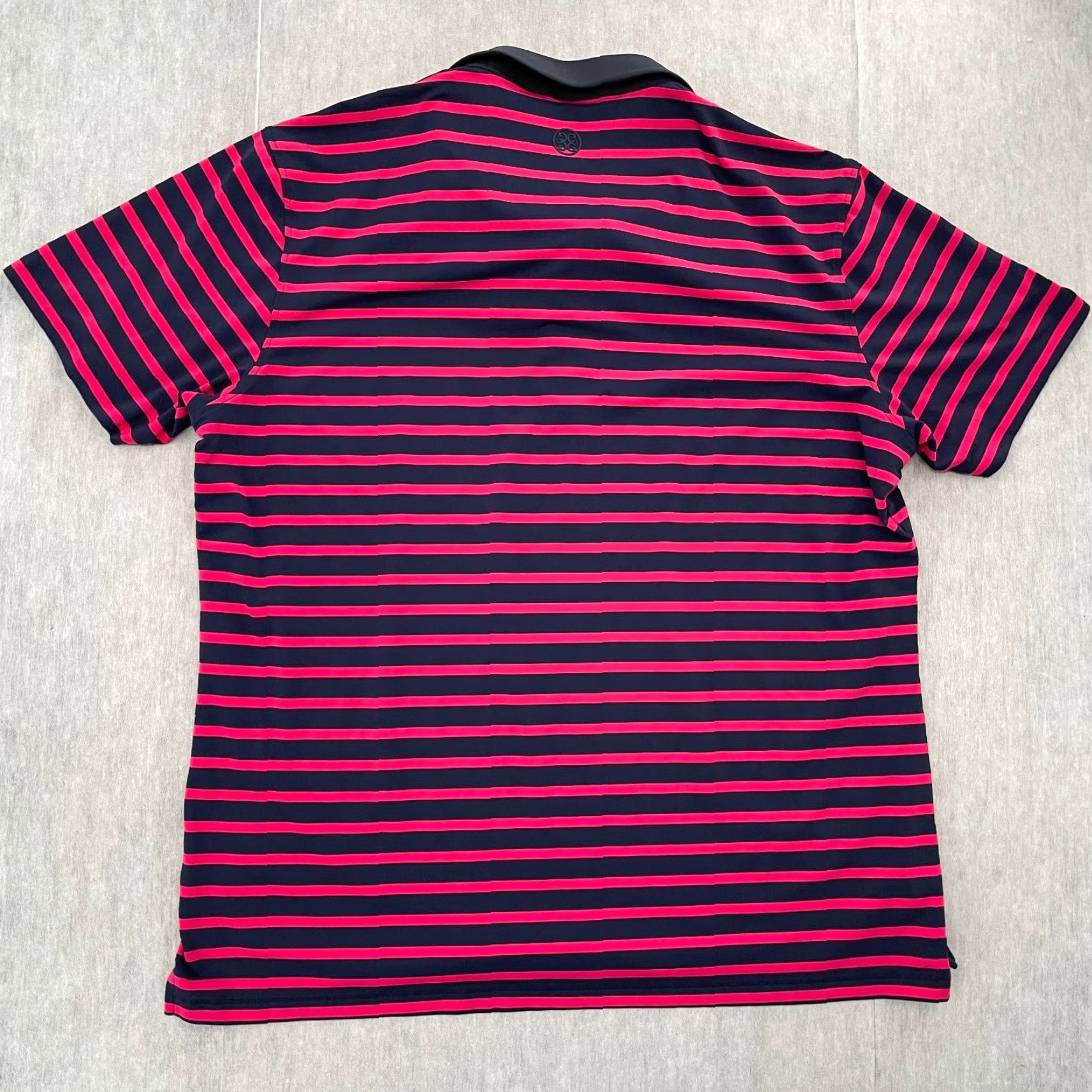 G/FORE VINTAGE G/Fore Polo Shirt Adult XL Red Blue Striped Short Sleeve Button Logo Casual Mens Size US XL / EU 56 / 4 - 2 Thumbnail