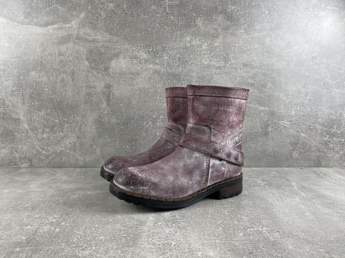 Genuine Leather Yellow Cab Co. Vintage Distressed Leather Engineer Boots Size US 9 / IT 39 - 1 Thumbnail