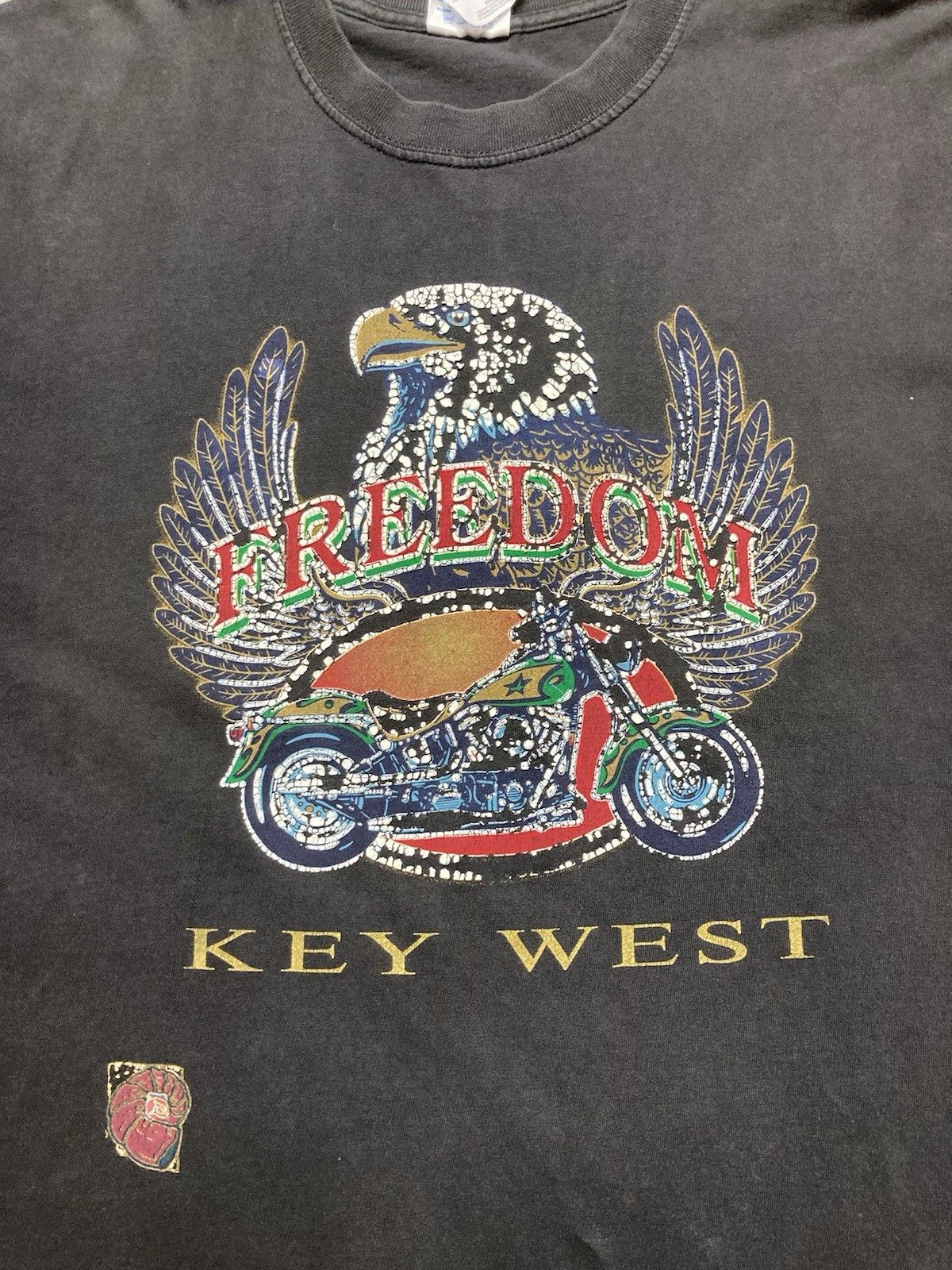 Vintage t shirt key west Florida Harley eagle motorcycle faded XXL Size US XXL / EU 58 / 5 - 2 Thumbnail