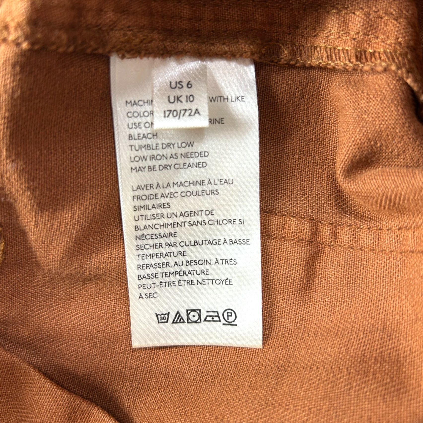 Free People Free People Pants Womens 6 Orange Rust Wide Leg Crop Herringbone Sunday Skies Size 28" / US 6 / IT 42 - 5 Thumbnail
