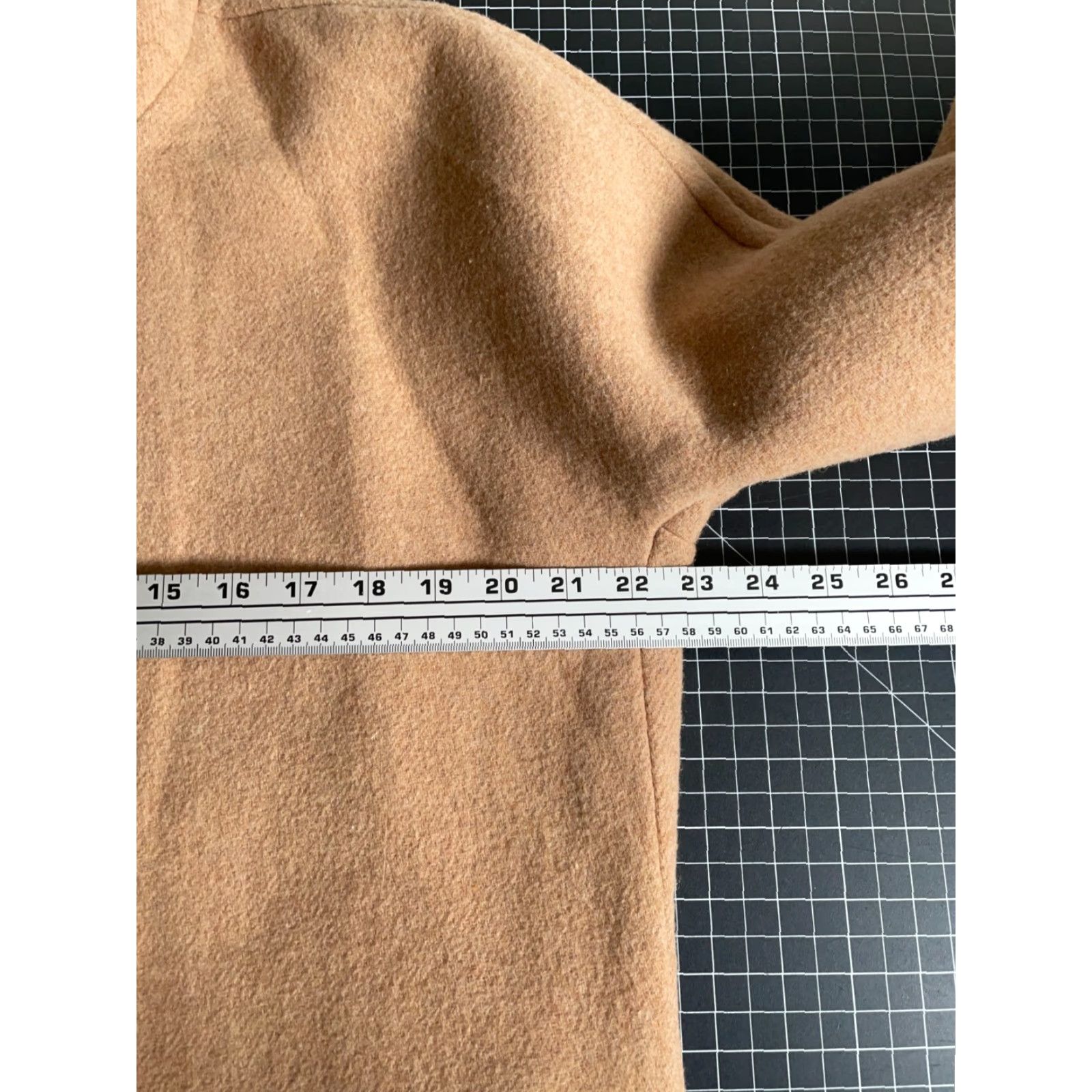 J.Crew VINTAGE J.Crew Factory Wool City Coat Women's 16 Beige Hidden Zip Mid Length AB945 Size XXL / US 16-18 / IT 52-54 - 5 Thumbnail