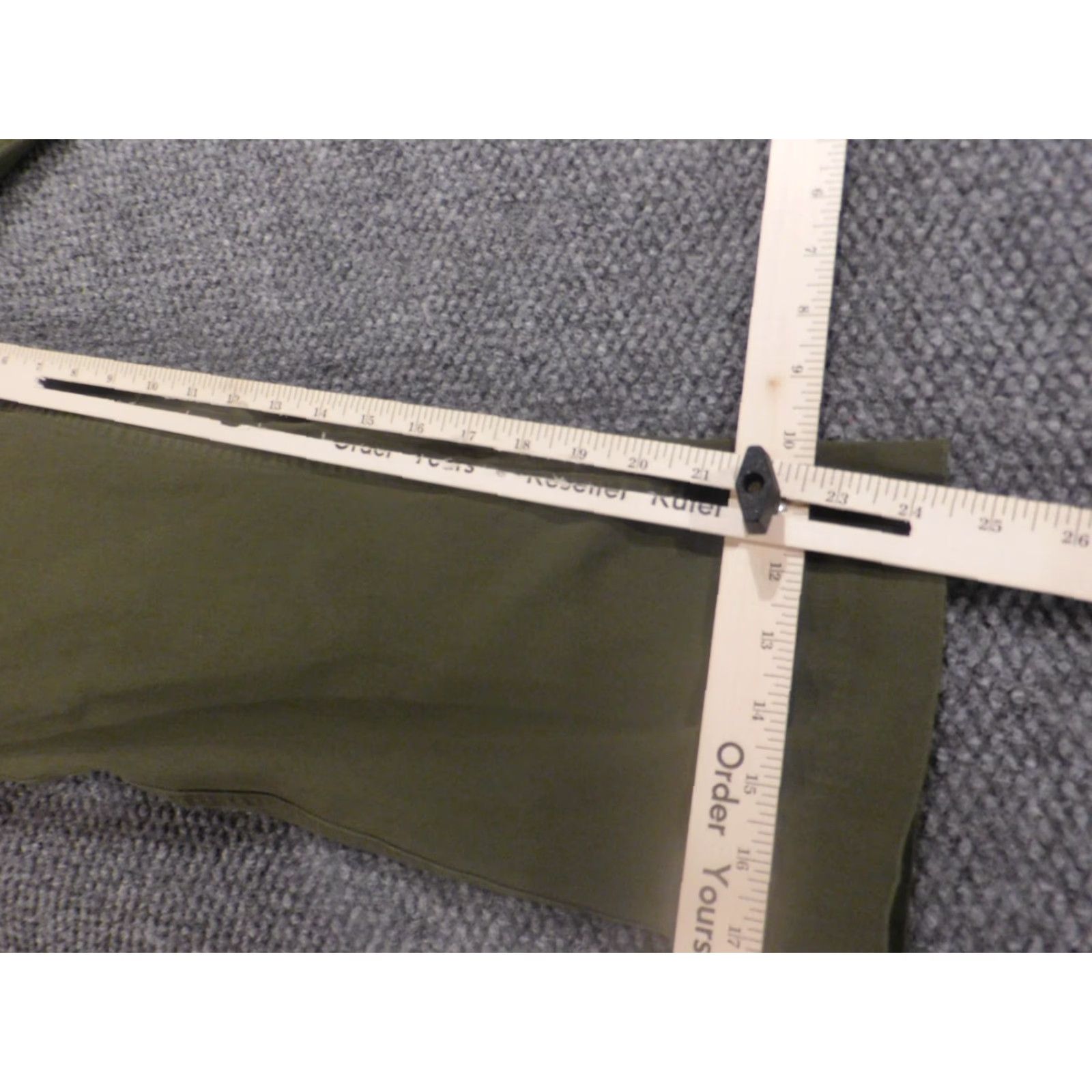 Banana Republic Banana Republic Womens Pants 10 Green Chino Dark Regular Straight Pockets Buttons 24 in Inseam Cotton Polyester Canvas Vintage No Size 32" / US 10 / IT 46 - 7 Thumbnail