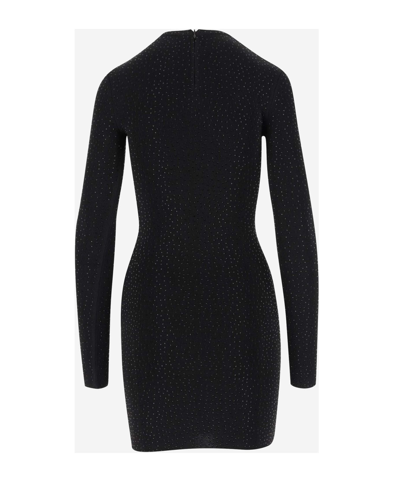 Balenciaga o1tr1nto1125 Mini Dress in Black Size L / US 10 / IT 46 - 2 Thumbnail