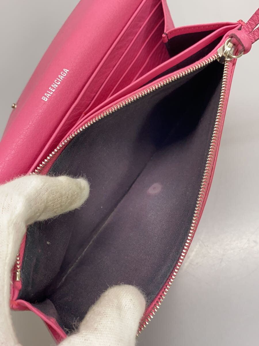 Balenciaga Balenciaga Leather Long Wallet Pink Size ONE SIZE - 5 Thumbnail