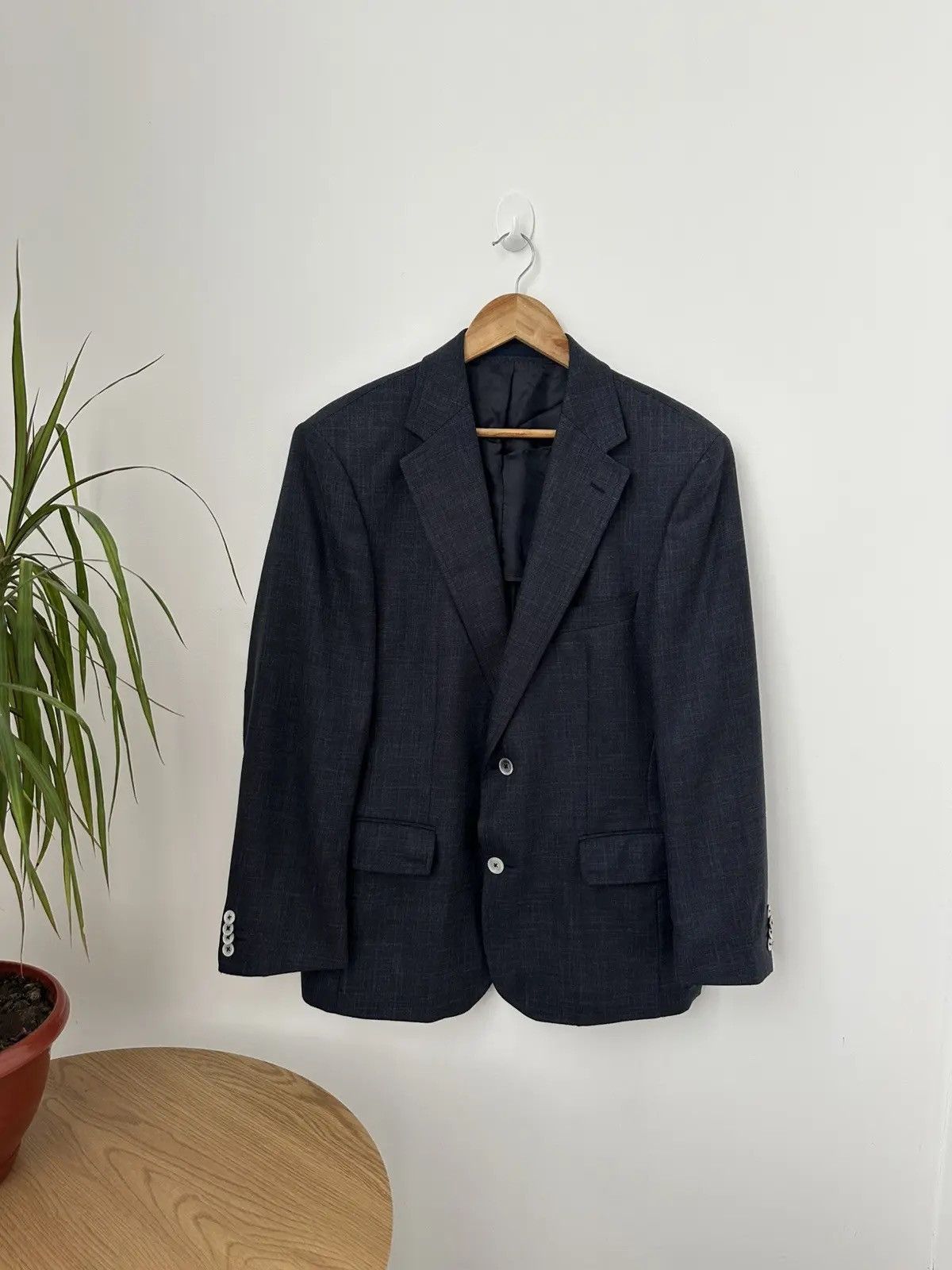 Vision Streetwear Vintage Eduard Dressler Men Blue Wool Blazer Size 42S - 1 Thumbnail