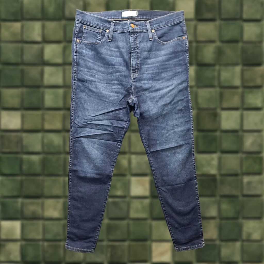 Madewell Madewell Jeans Women’s Size 32×29 High Rise Skinny Stretch Distressed Denim 5-Pocket Blue Slim Regular Womens Size 24" / US 00 / IT 34 - 1 Thumbnail