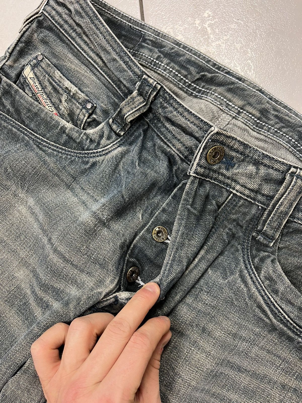 Diesel × Vintage Vintage rare Diesel timmen distressed y2k jeans pants washed Size US 32 / EU 48 - 13 Thumbnail