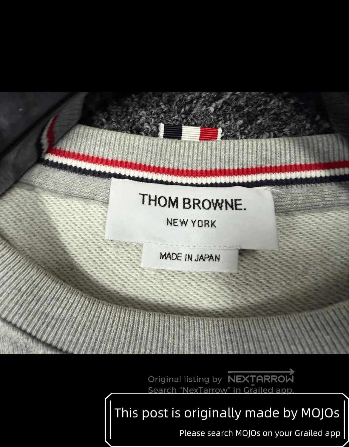 Thom Browne Sz 3 Thom Browne Four White Stripe Sweatshirt. Size US L / EU 52-54 / 3 - 4 Thumbnail