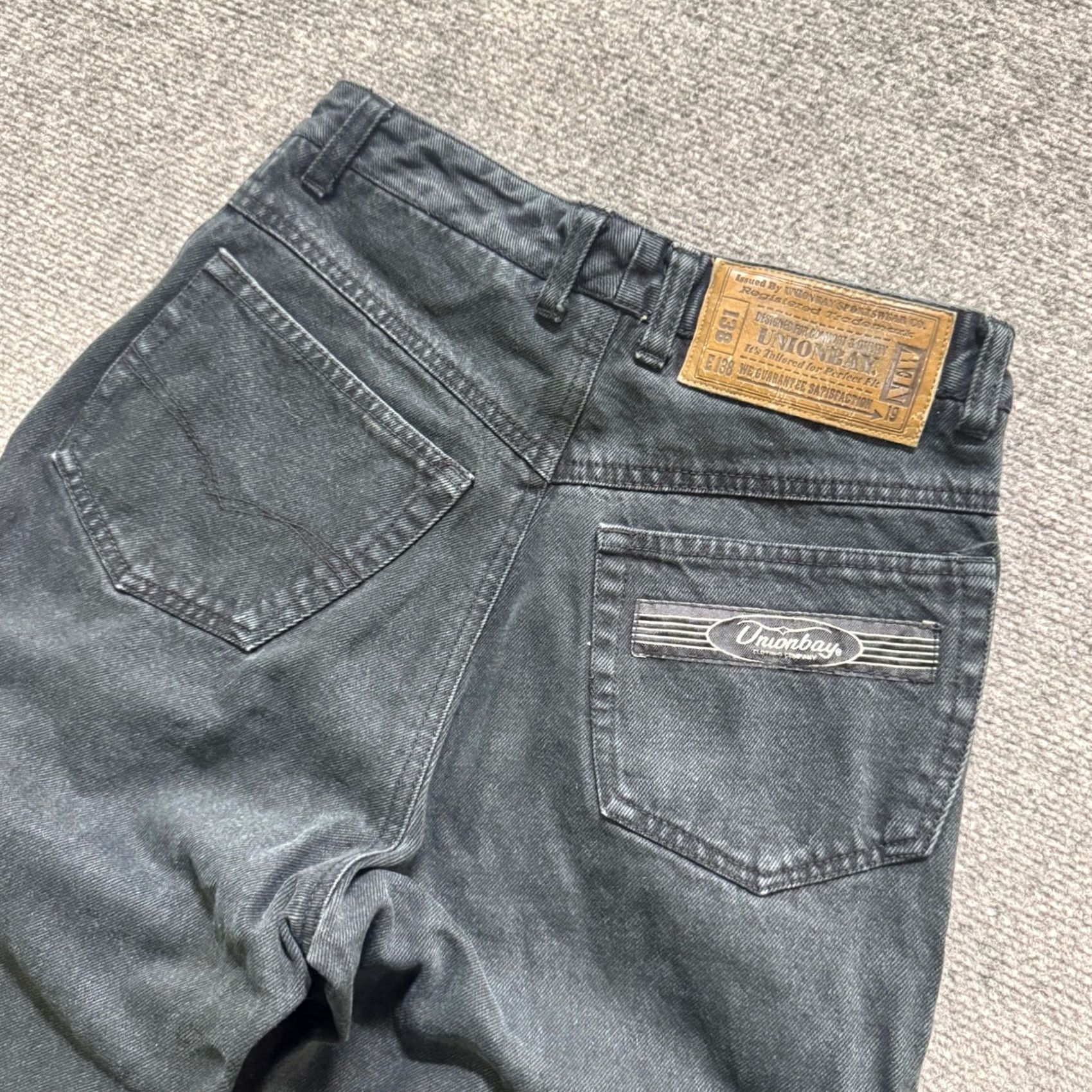Vintage VINTAGE Union Bay Jeans Women Pants 24x28 Black 100% Cotton Y2K Grunge Plus Womens Size 42" / US 20 - 2 Thumbnail