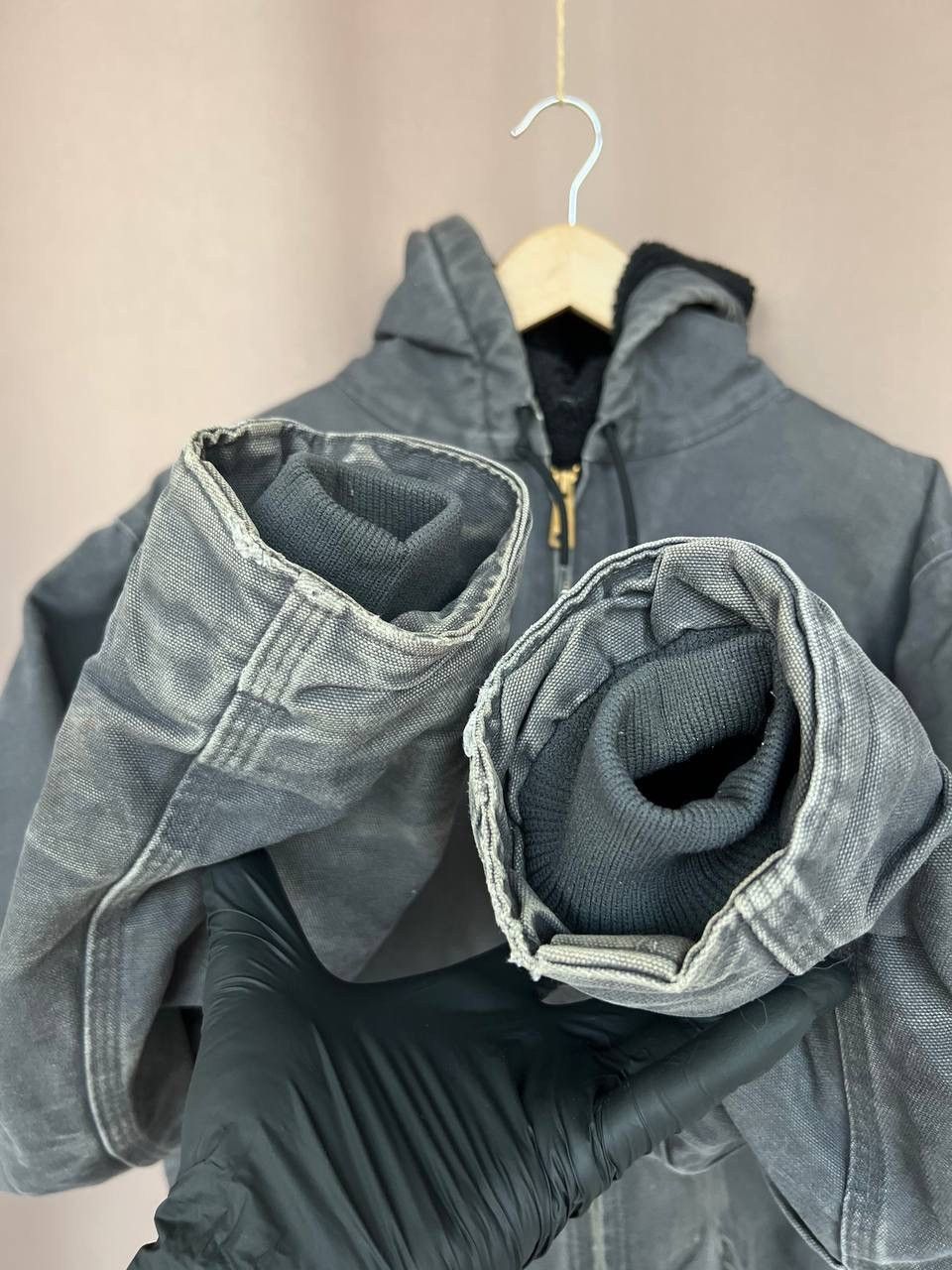 Carhartt Carhartt Detroit Jacket Men Size L Vintage Grey Sherpa Lined Size US L / EU 52-54 / 3 - 20 Thumbnail