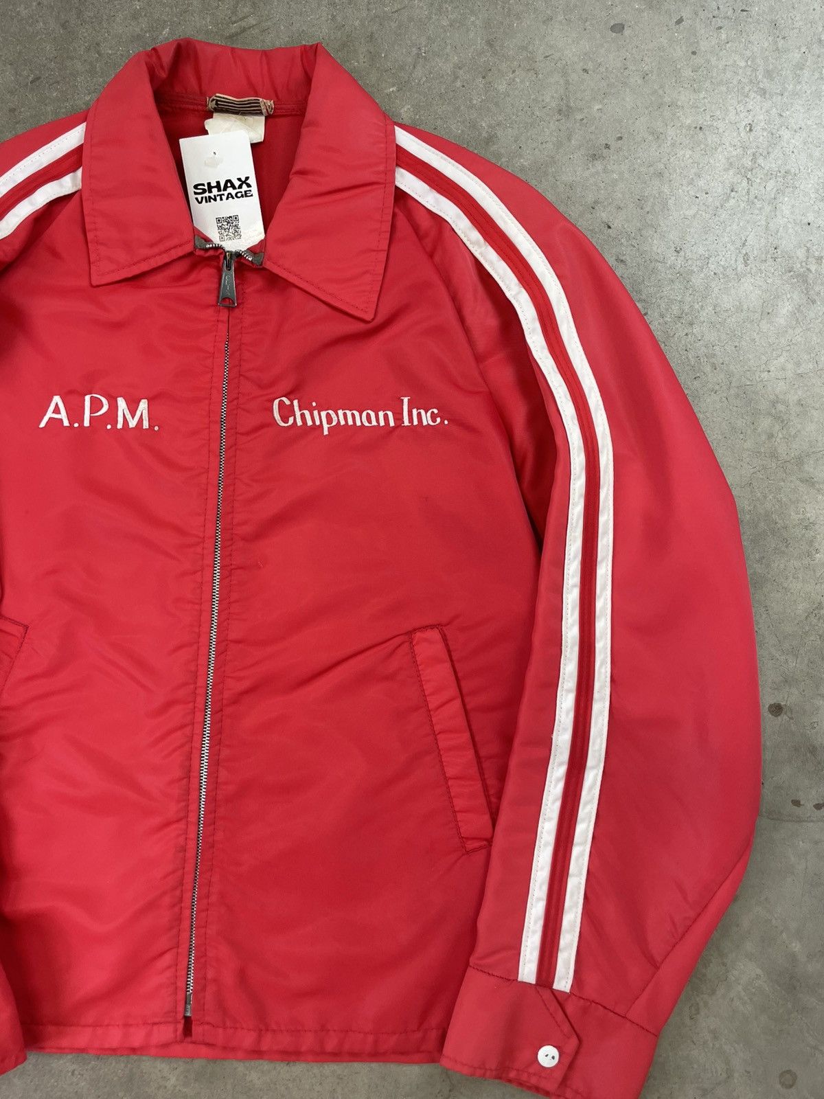 Vintage 80s Vintage Moto Jacket Zip Up Windbreaker L/XL Red Clix Zip Size US L / EU 52-54 / 3 - 2 Thumbnail