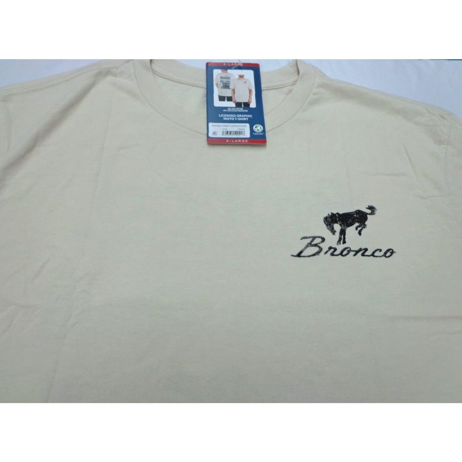 Ford FORD Bronco Shirt Mens XL Beige Graphic Band Screen Print T-Shirt Modern Novelty Vintage Look Size US XL / EU 56 / 4 - 2 Thumbnail