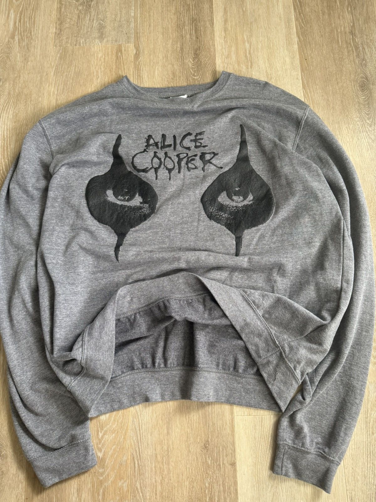 Band Tees × Vintage Vintage Alice Cooper Sweatshirt Size US XL / EU 56 / 4 - 4 Thumbnail