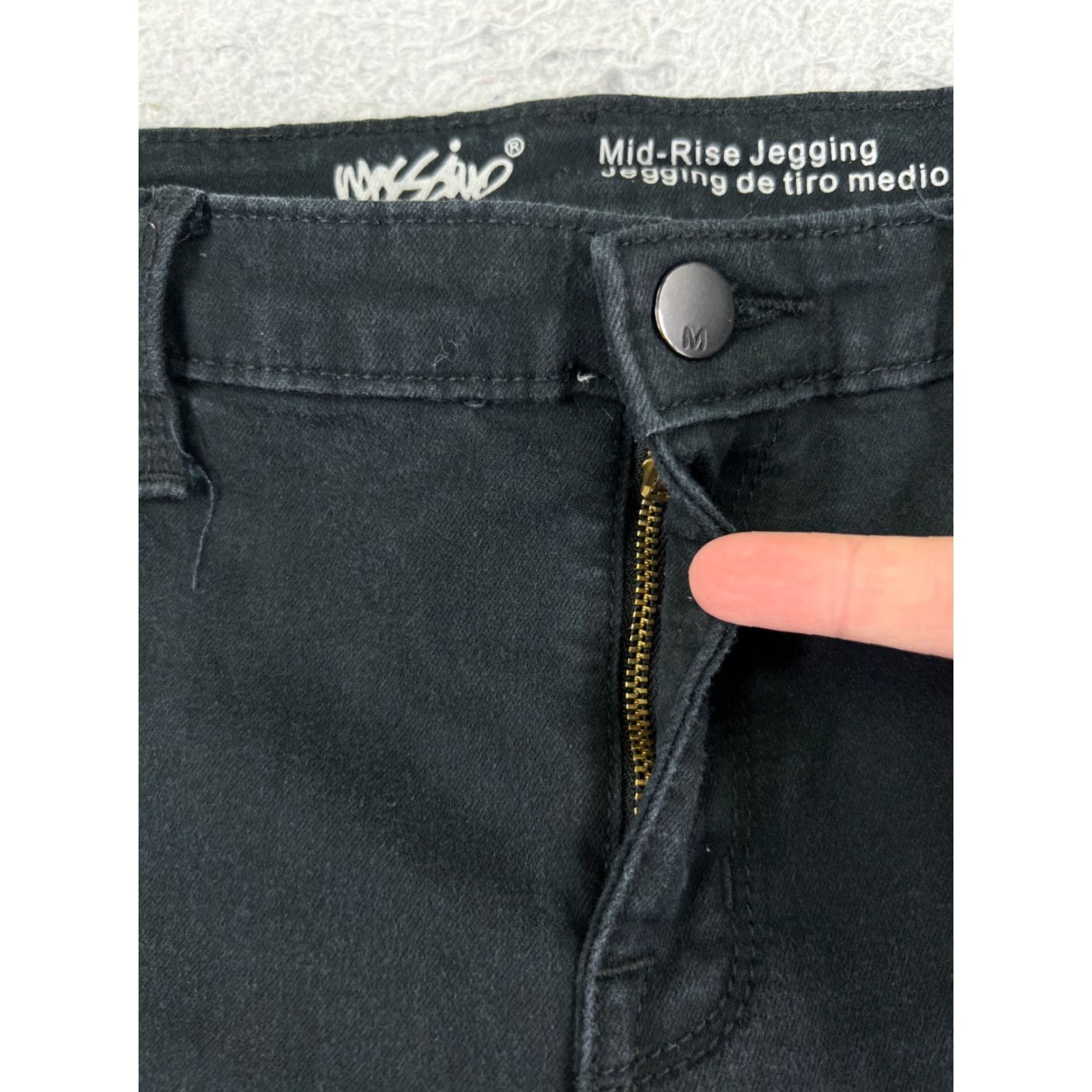 Mossimo Mossimo Jeans Women's 16 Black Denim Jeggings Mid Rise Stretch 34x26 Size 38" / US 16 / IT 52 - 5 Thumbnail