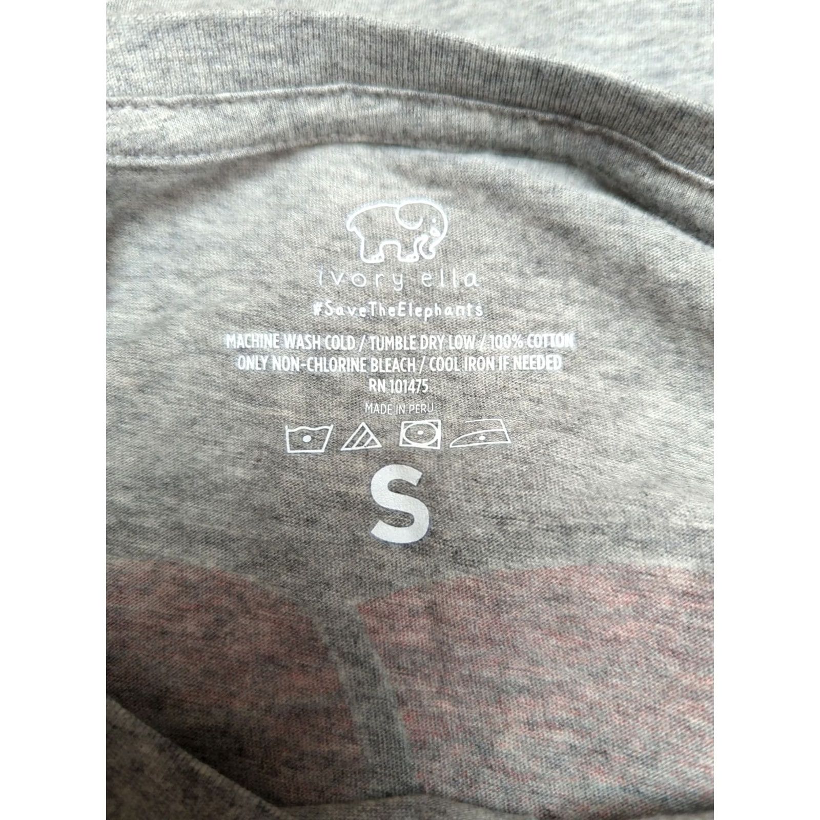 Vintage Ivory Ella Womens T-Shirt Gray Short Sleeve Crew Neck Beach Casual All Seasons 100% Cotton Small S Size S / US 4 / IT 40 - 6 Thumbnail