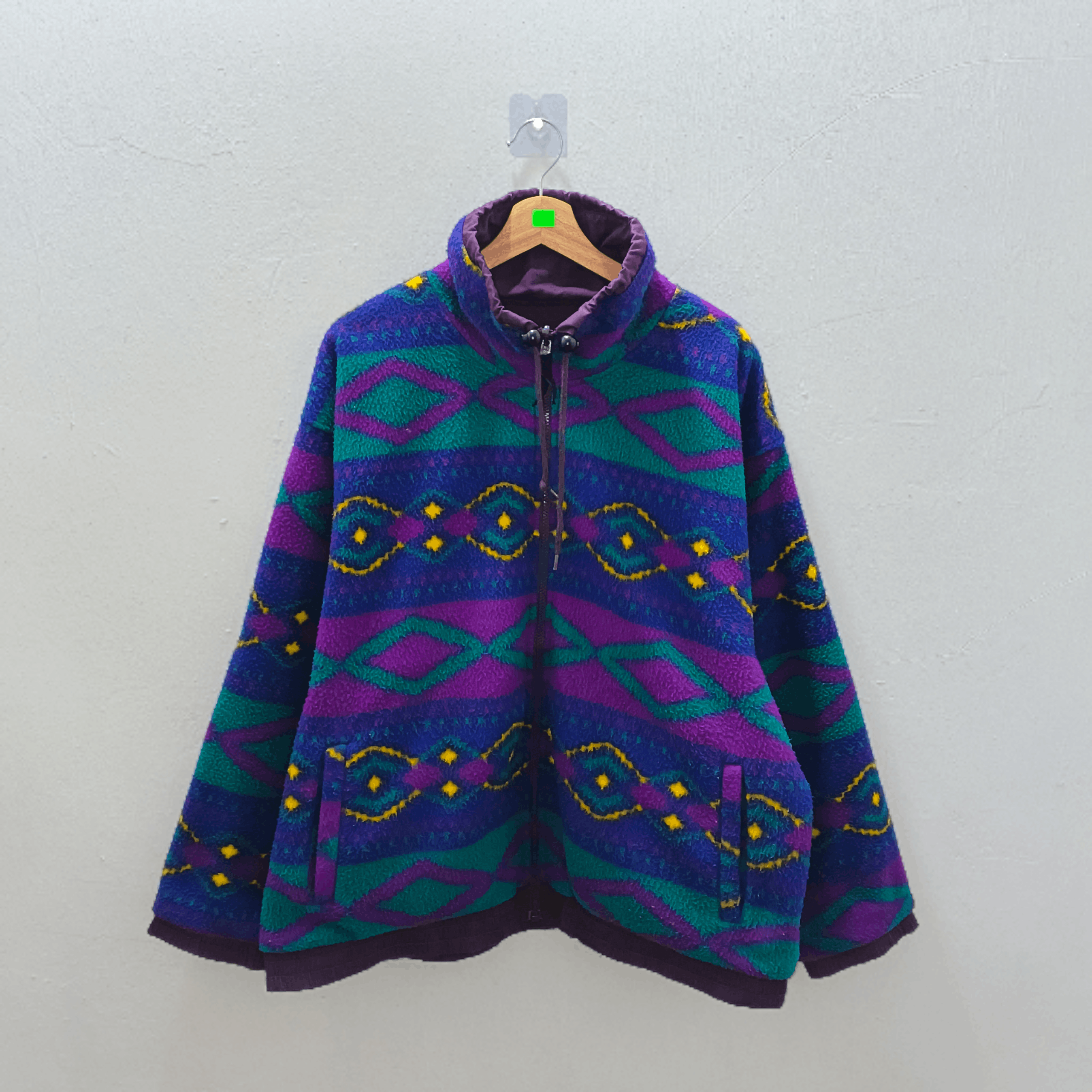 Japanese Brand Vintage 90's Riversible Woolrich Fleece Winter Zip-Up Size US XL / EU 56 / 4 - 1 Thumbnail