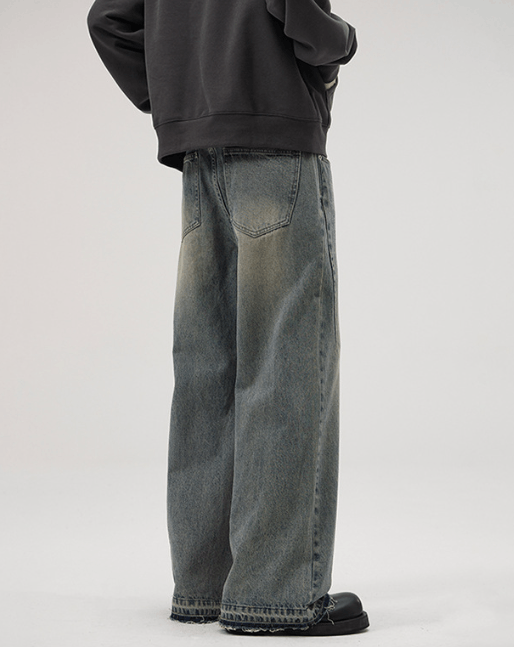 Japanese Brand × Vintage American retro wide-leg loose flared retro straight jeans Size US 32 / EU 48 - 4 Thumbnail