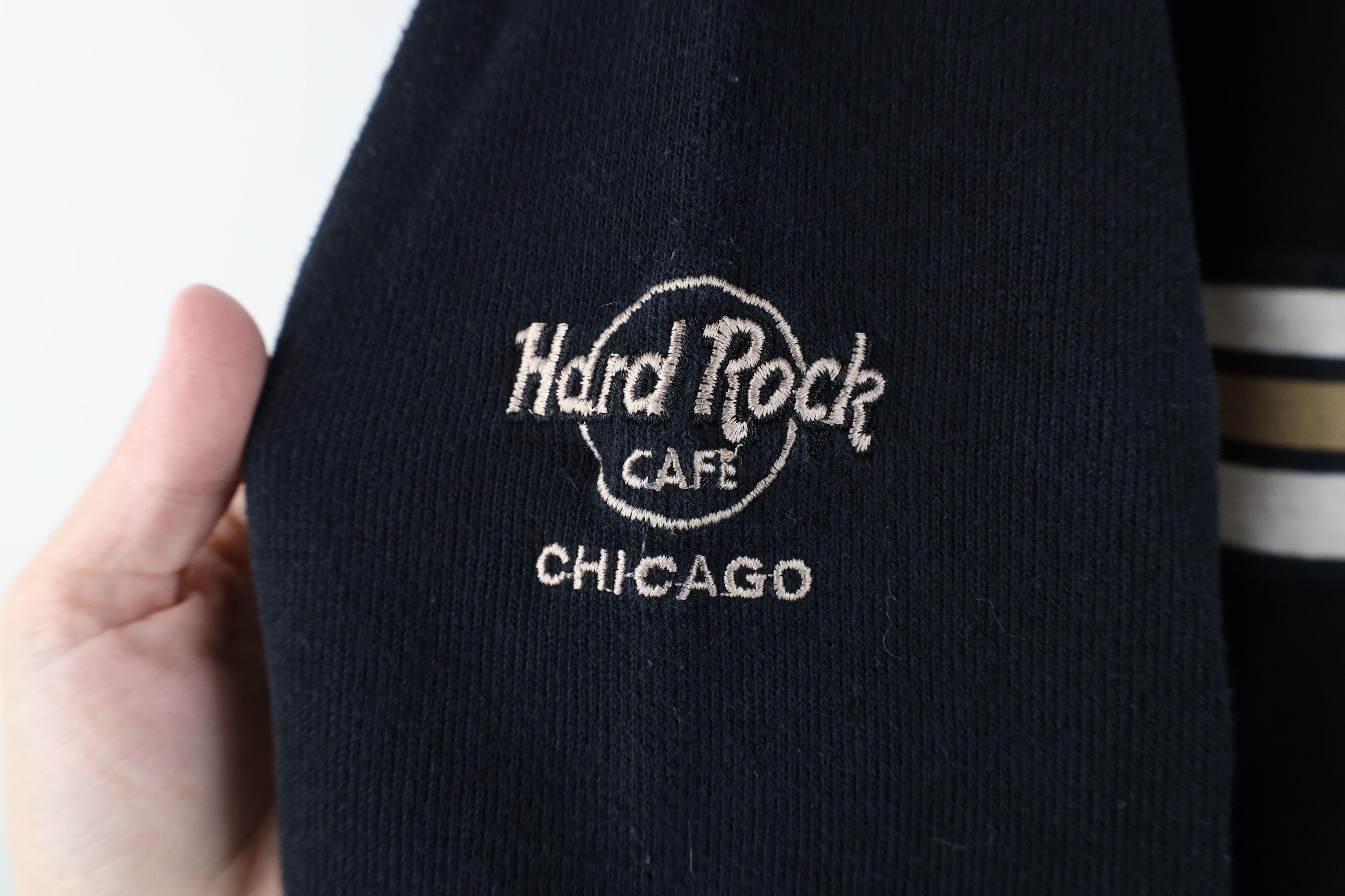 Hard Rock Cafe Vintage 90s Hard Rock Cafe Chicago Knit Long Sleeve T-Shirt Size US L / EU 52-54 / 3 - 9 Thumbnail