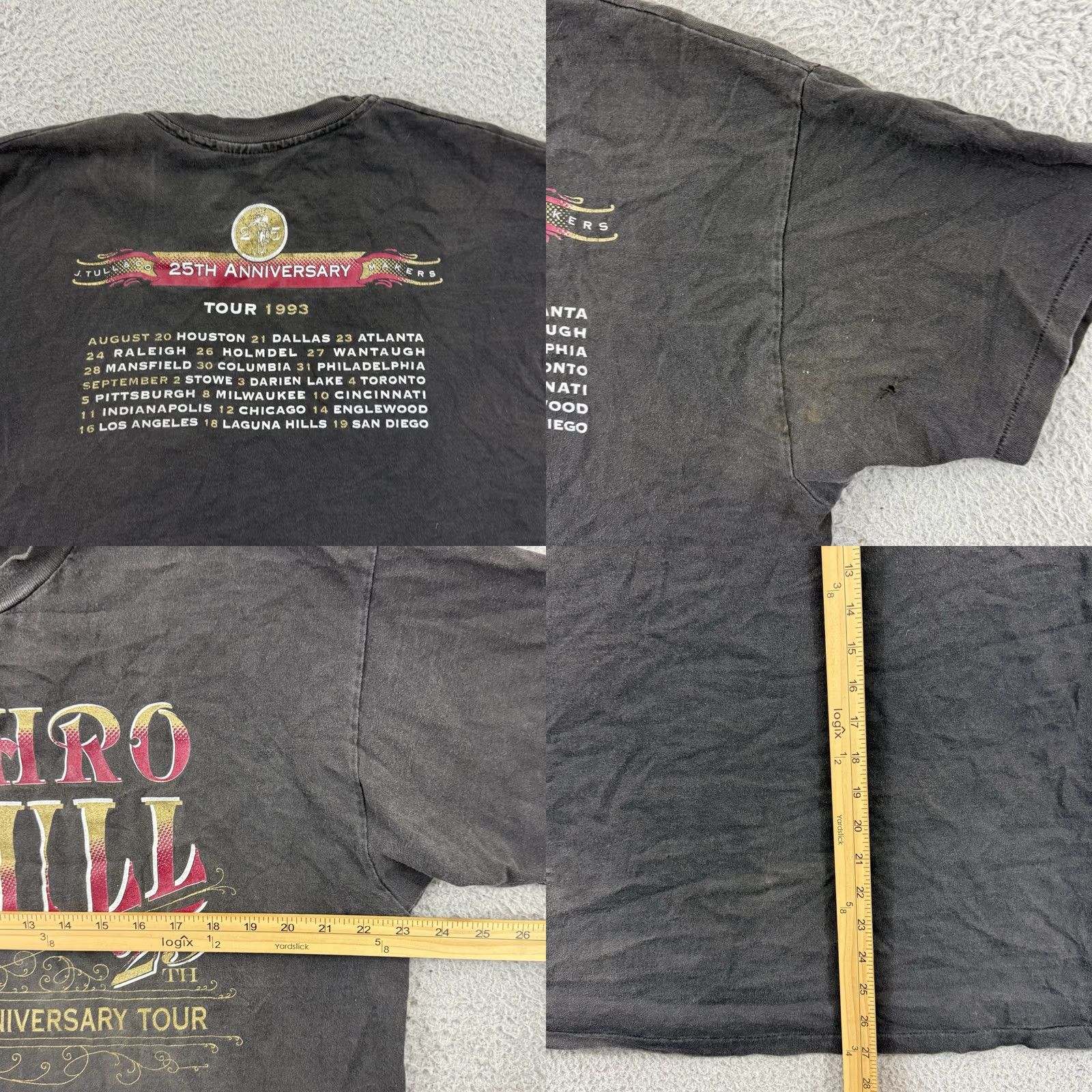 Hanes VINTAGE Jethro Tull T-Shirt Men’s XL Black Band Tour Short Sleeve 90s Grunge USA Size US XL / EU 56 / 4 - 8 Thumbnail
