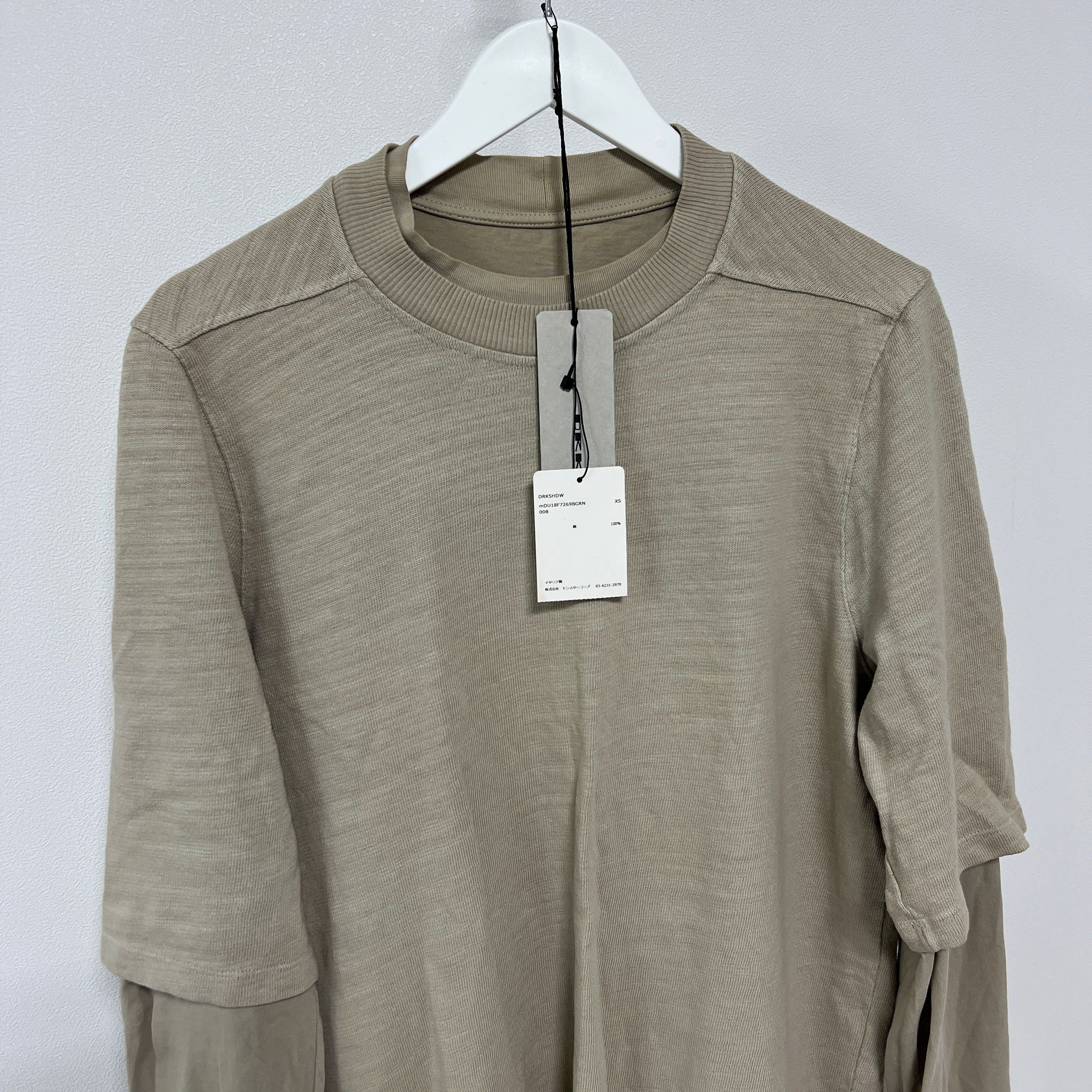 Rick Owens Rick Owens 18FW DRKSHDW Hustler Layered Long Sleeve T-Shirt Size US XS / EU 42 / 0 - 5 Thumbnail