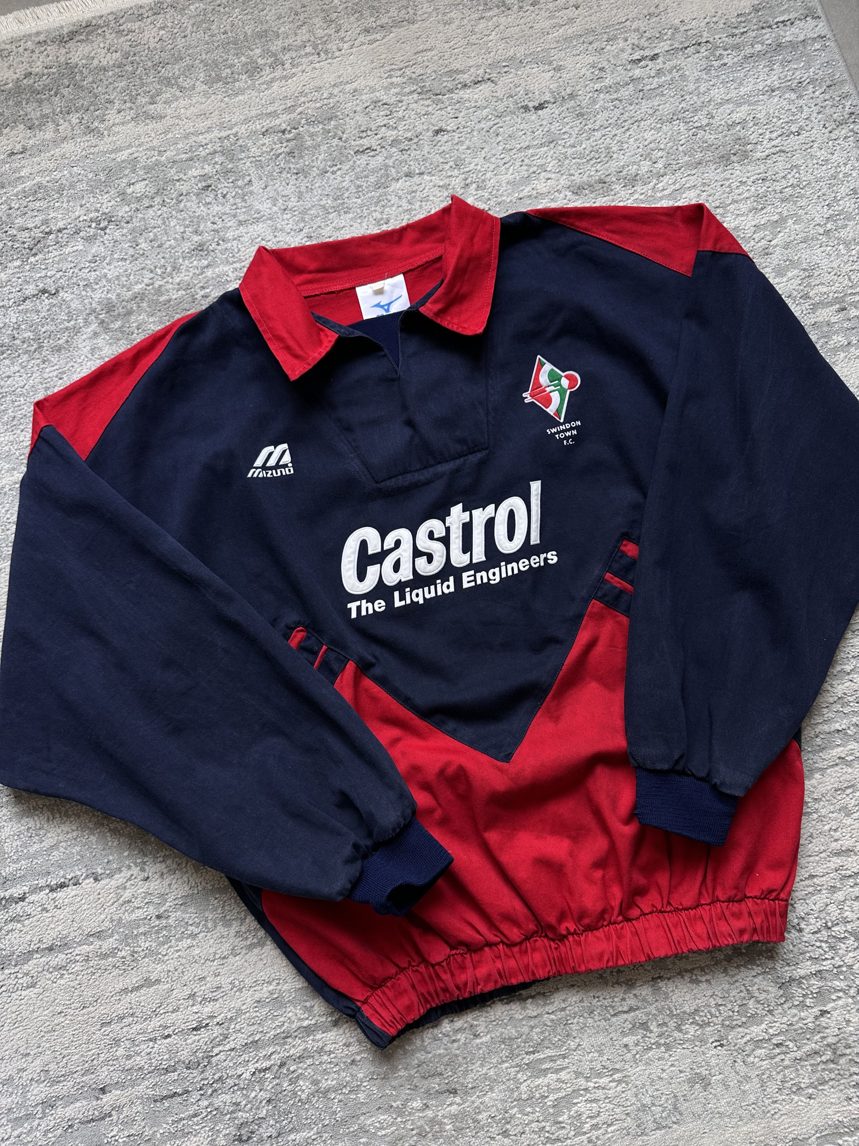 Mizuno Vintage Mizuno Swindon Town FC training sweatshirt Size US XXL / EU 58 / 5 - 2 Thumbnail