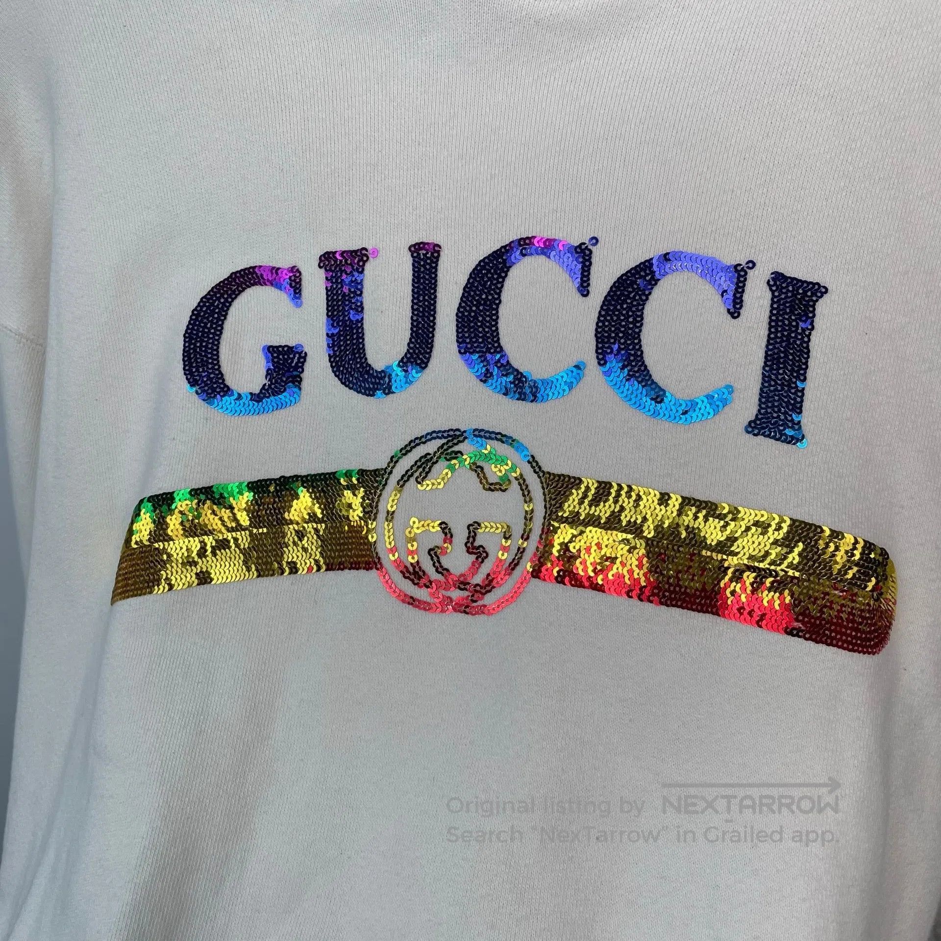 Gucci Guicci Hooded Sweatshirt with White Beads| Size US S / EU 44-46 / 1 - 3 Thumbnail