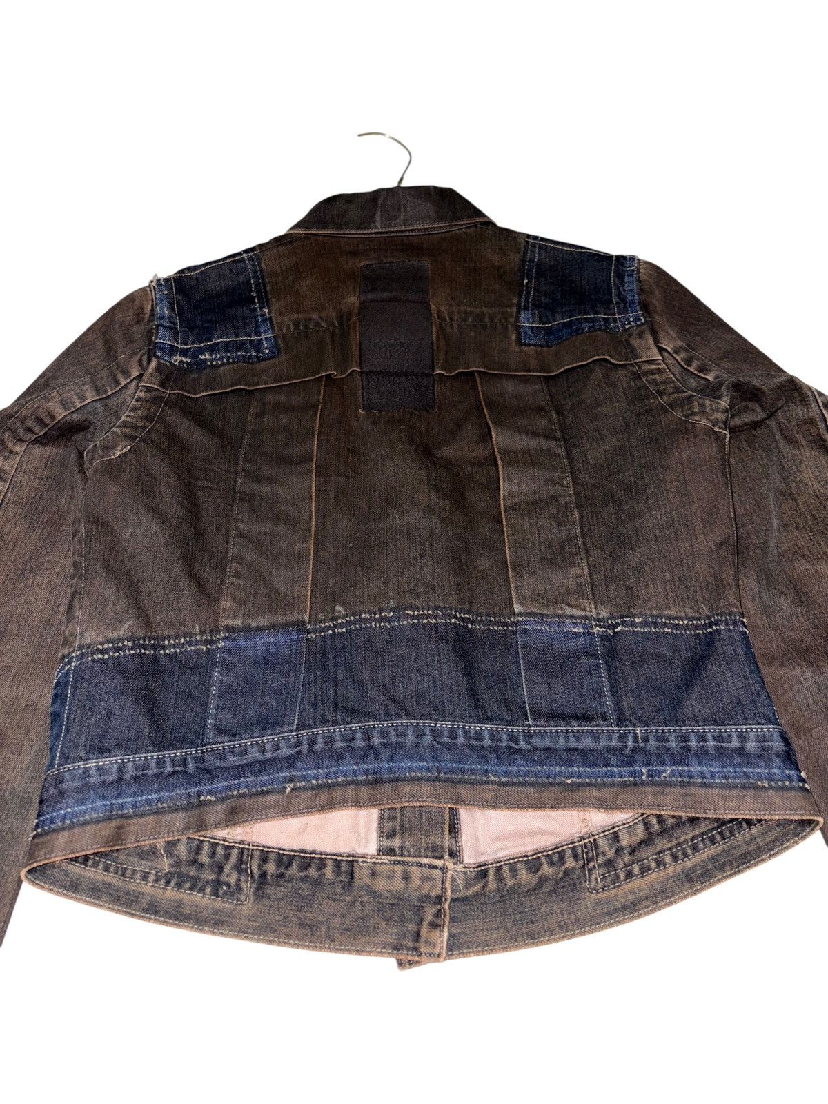 Rick Owens 01 Rick Owens SLAB Waxed Denim Trucker Jean Jacket Patchwork Size US S / EU 44-46 / 1 - 8 Thumbnail