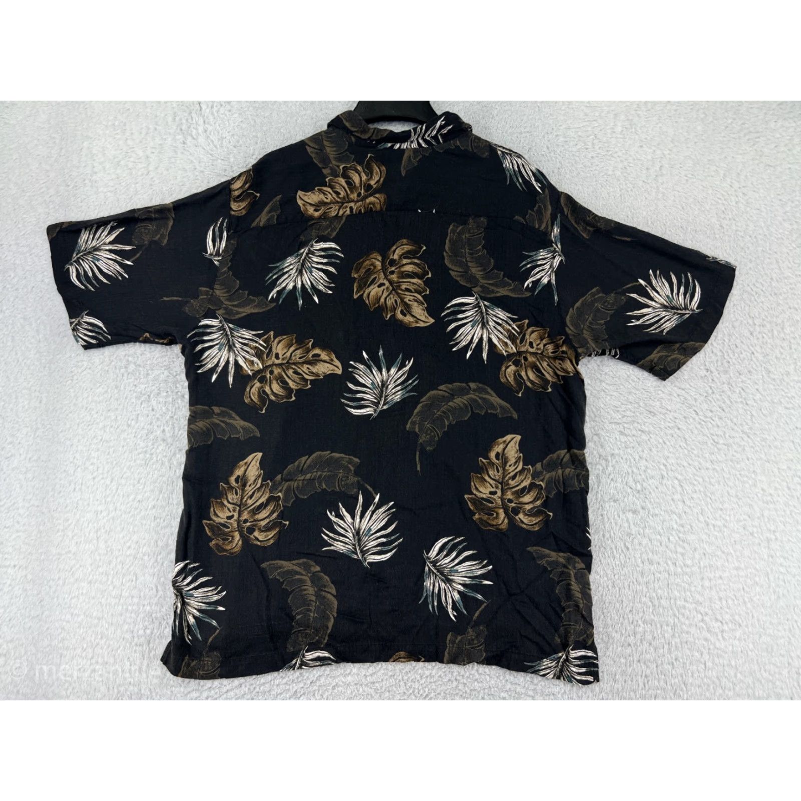 Vintage Caribbean Men Shirt Large Black Palm Leaf Print Button-Up Hawaiian 100% Rayon Vintage No Size US L / EU 52-54 / 3 - 2 Thumbnail