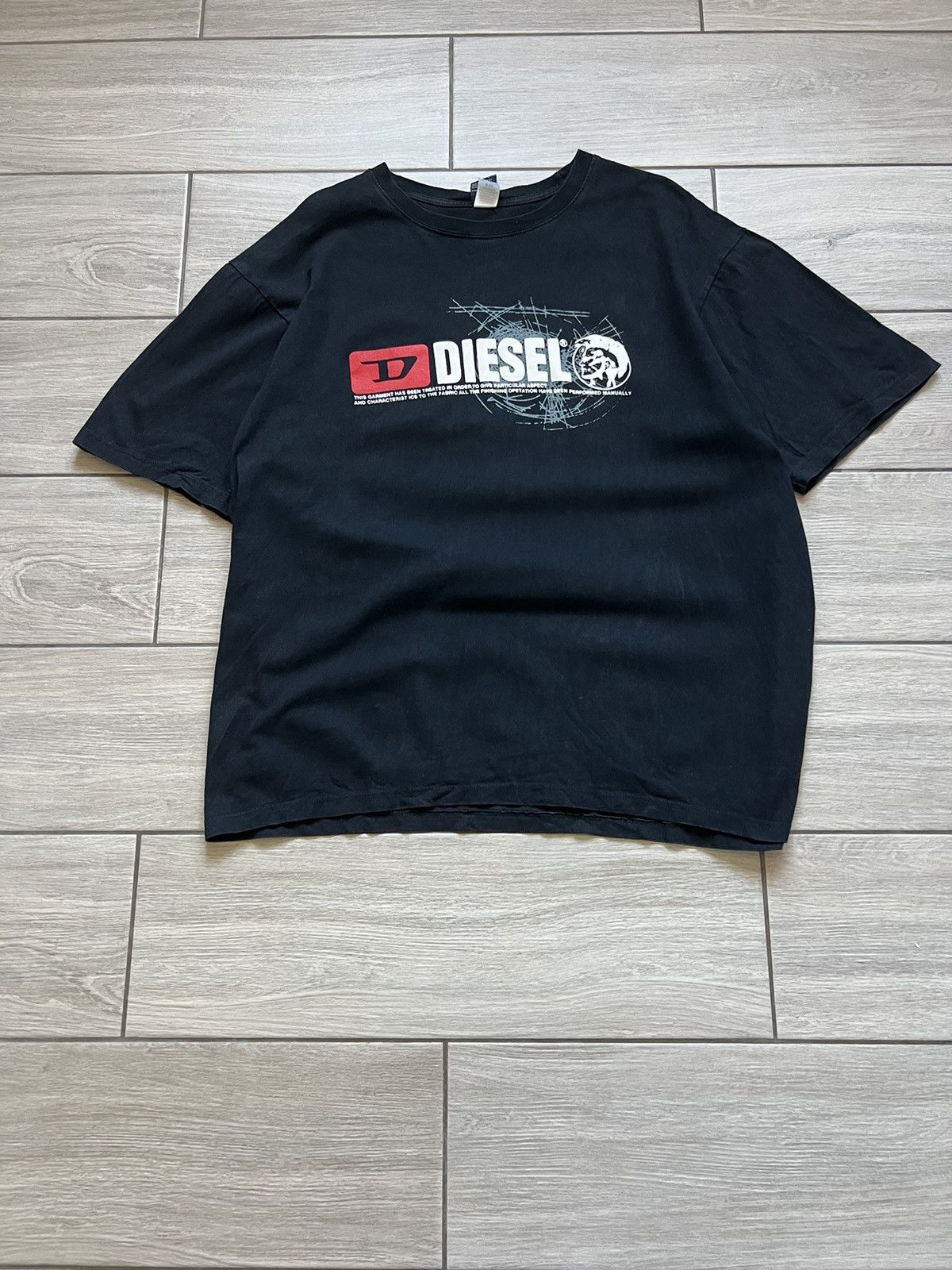 Diesel Vintage Diesel T-Shirt Big Logo Japanese Hype Rare Size US XXL / EU 58 / 5 - 2 Thumbnail