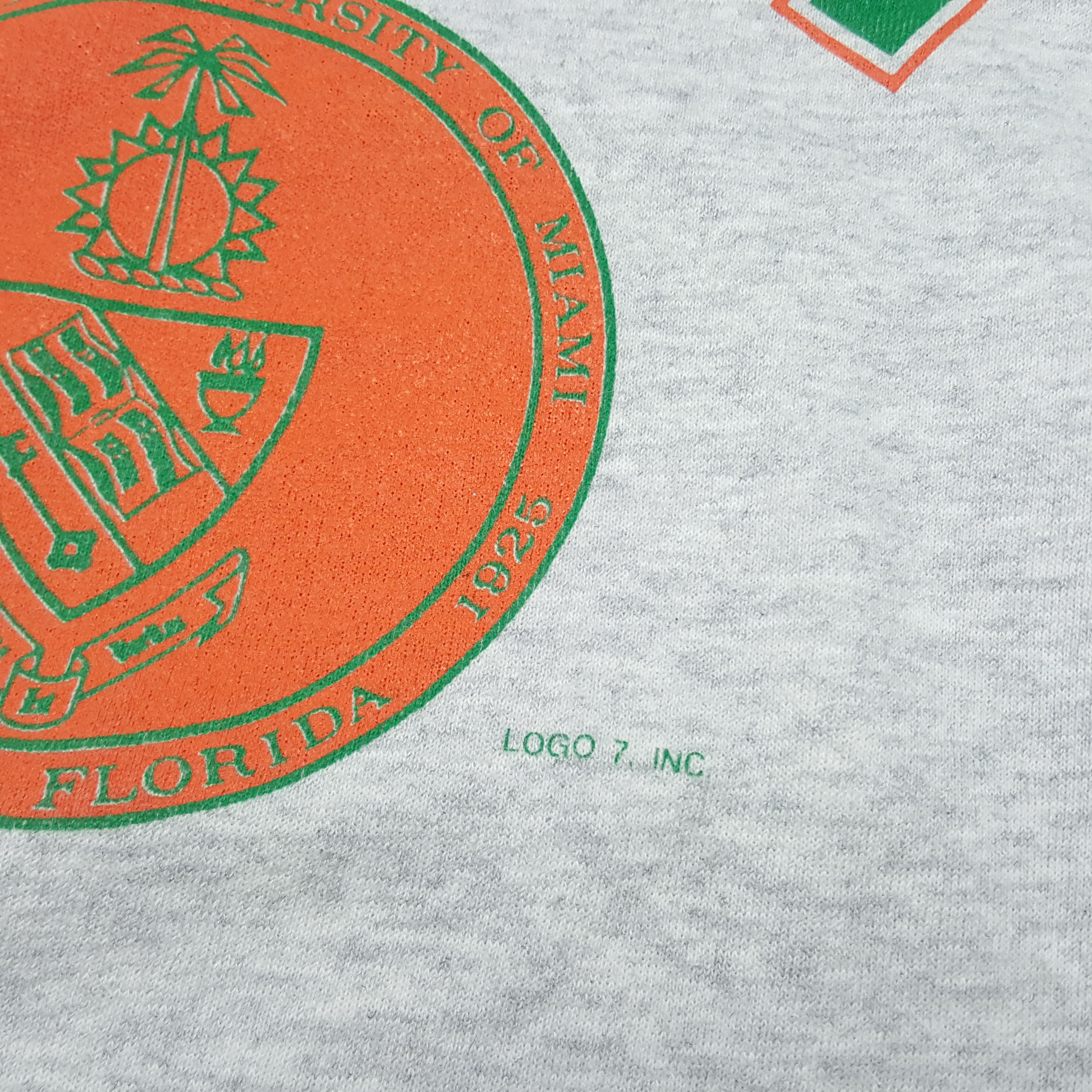 Vintage Vintage University of MIAMI Center Design Sweatshirts Size US XL / EU 56 / 4 - 7 Thumbnail