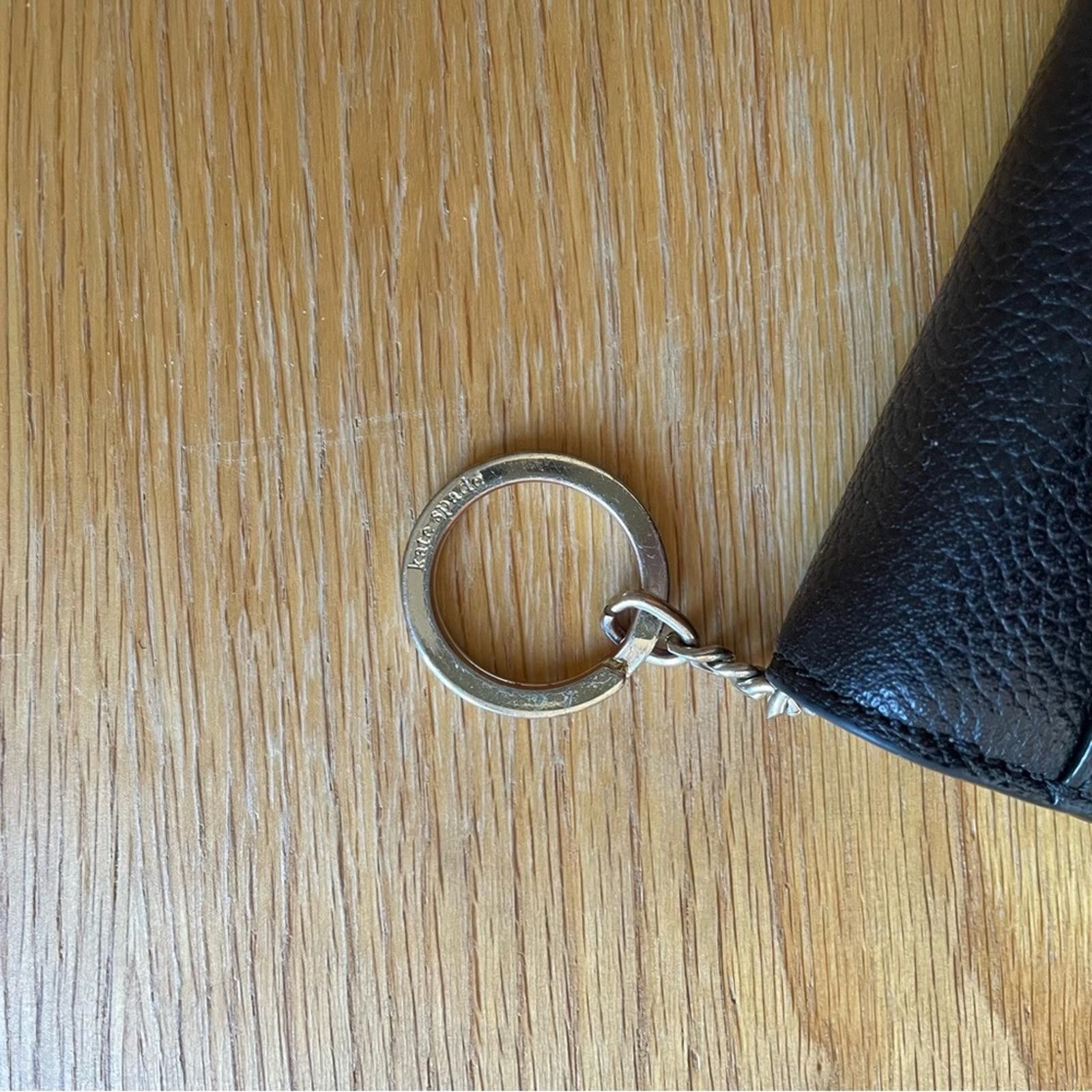 Designer Kate Spade Leather Black & Beige Key Coin Purse Wallet Size ONE SIZE - 6 Thumbnail