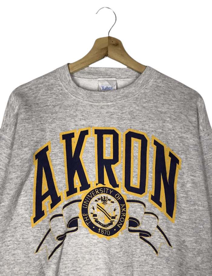 Tultex Vintage 90's The University Of Akron Sweatshirts Size US L / EU 52-54 / 3 - 3 Thumbnail