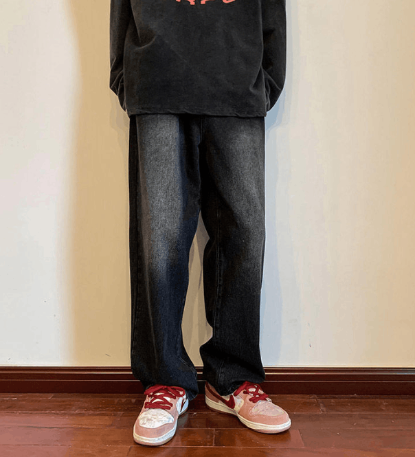 Japanese Brand × Jean High street American retro distressed washed straight jeans Size US 32 / EU 48 - 3 Thumbnail