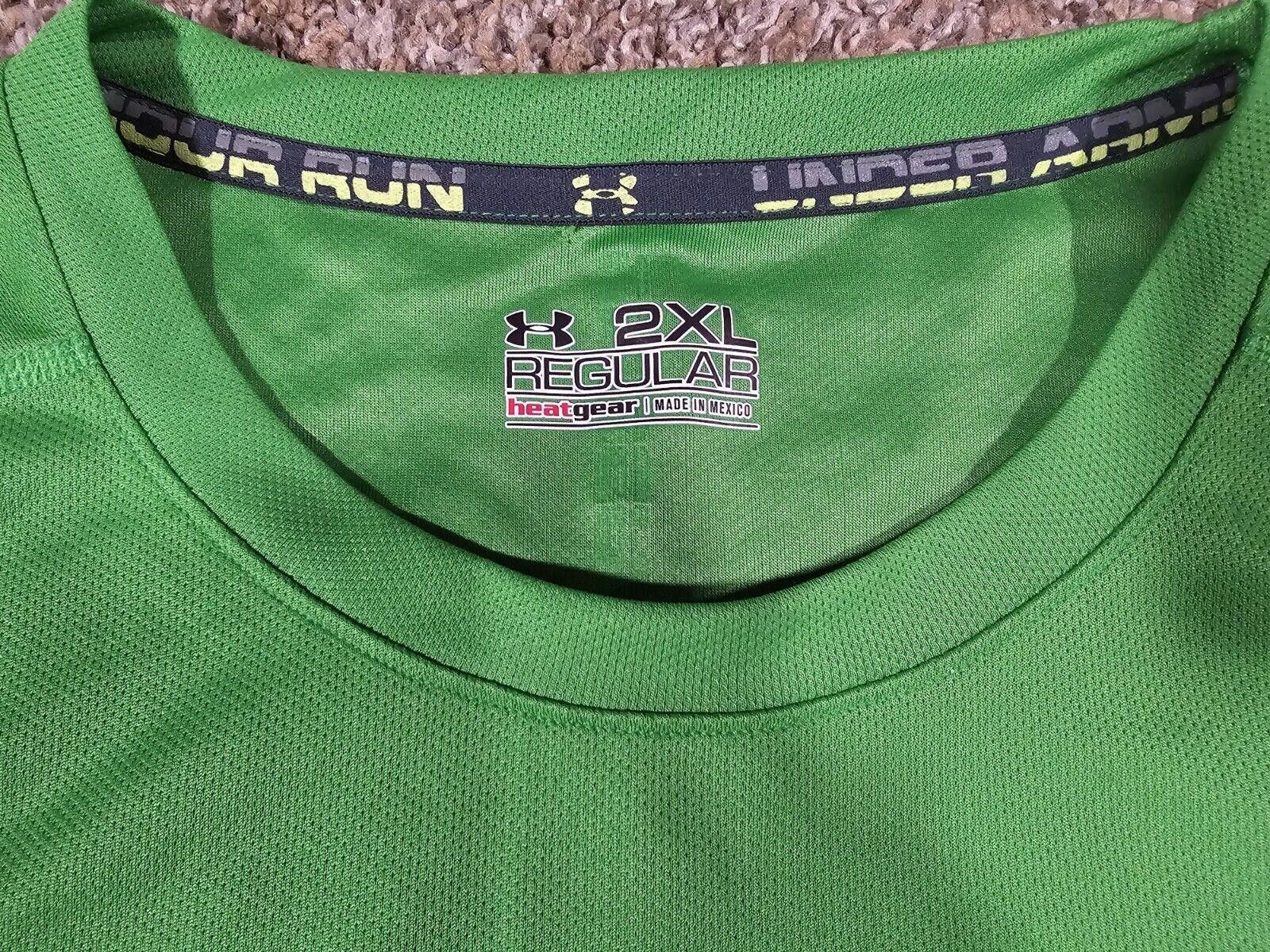 Under Armour Under Armour Run heat gear 2XL Short sleeve Green shirt Size US XXL / EU 58 / 5 - 3 Thumbnail