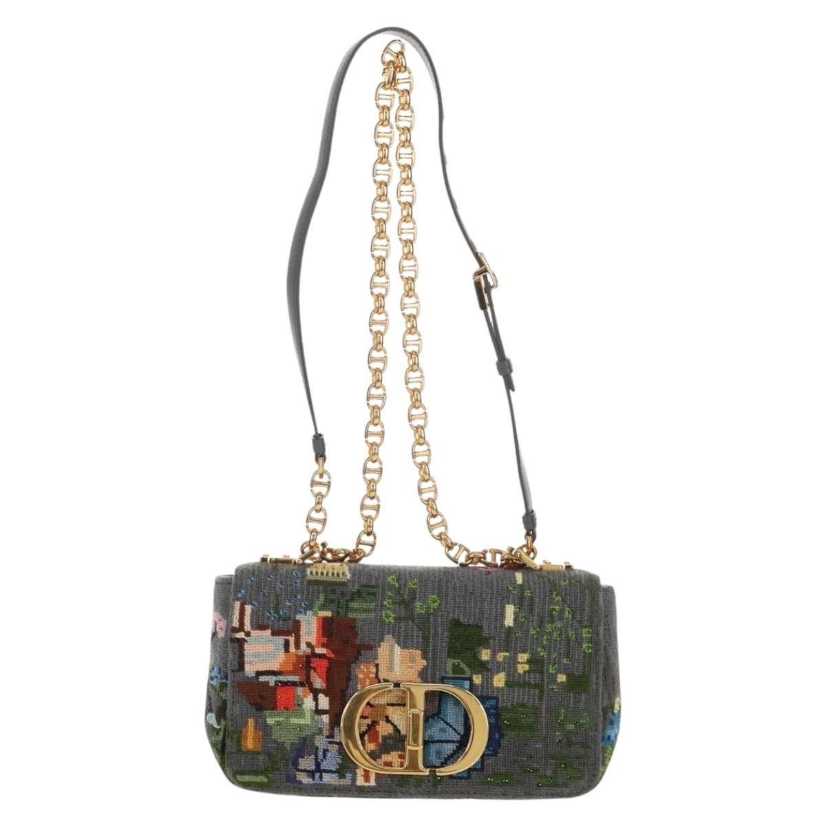 Dior Christian Dior Caro Bag Embroidered Cotton Size ONE SIZE - 1 Thumbnail