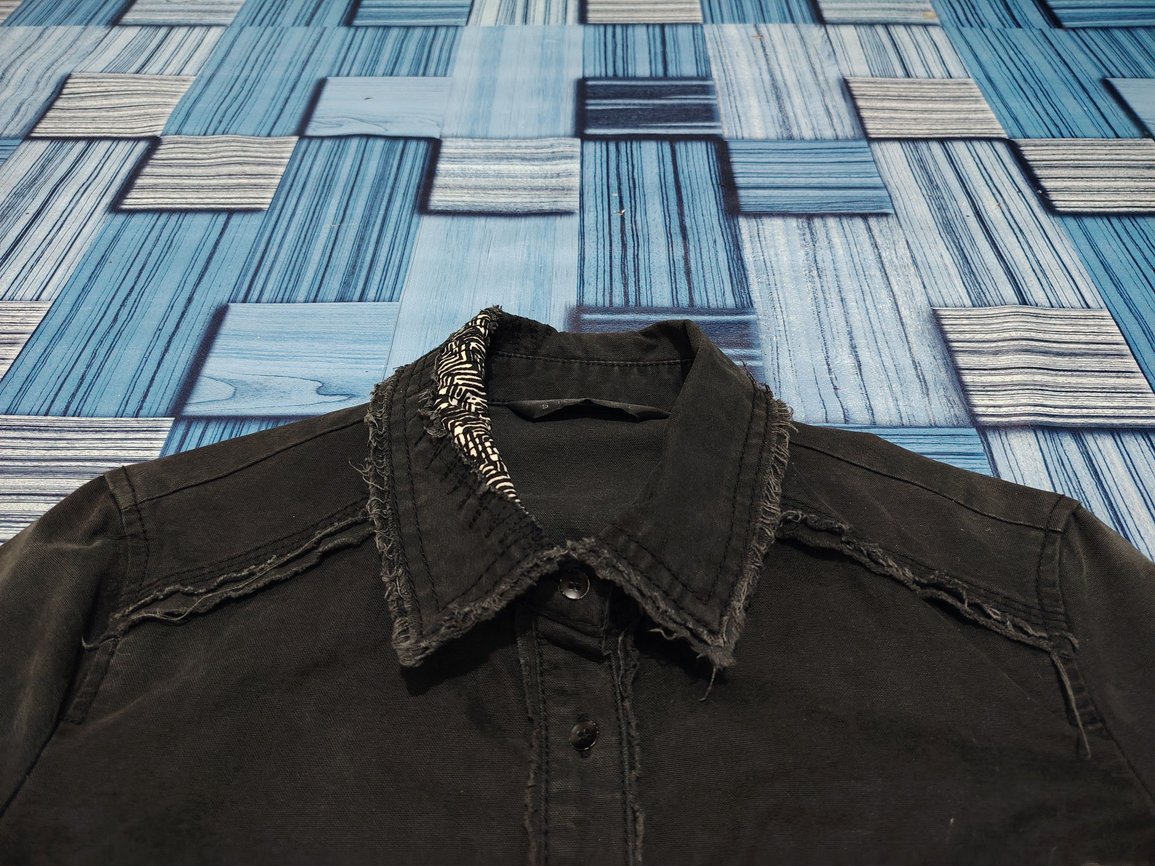 14th Addiction Distressed Japanese Tankus Shirt patchwork design Size US S / EU 44-46 / 1 - 4 Thumbnail