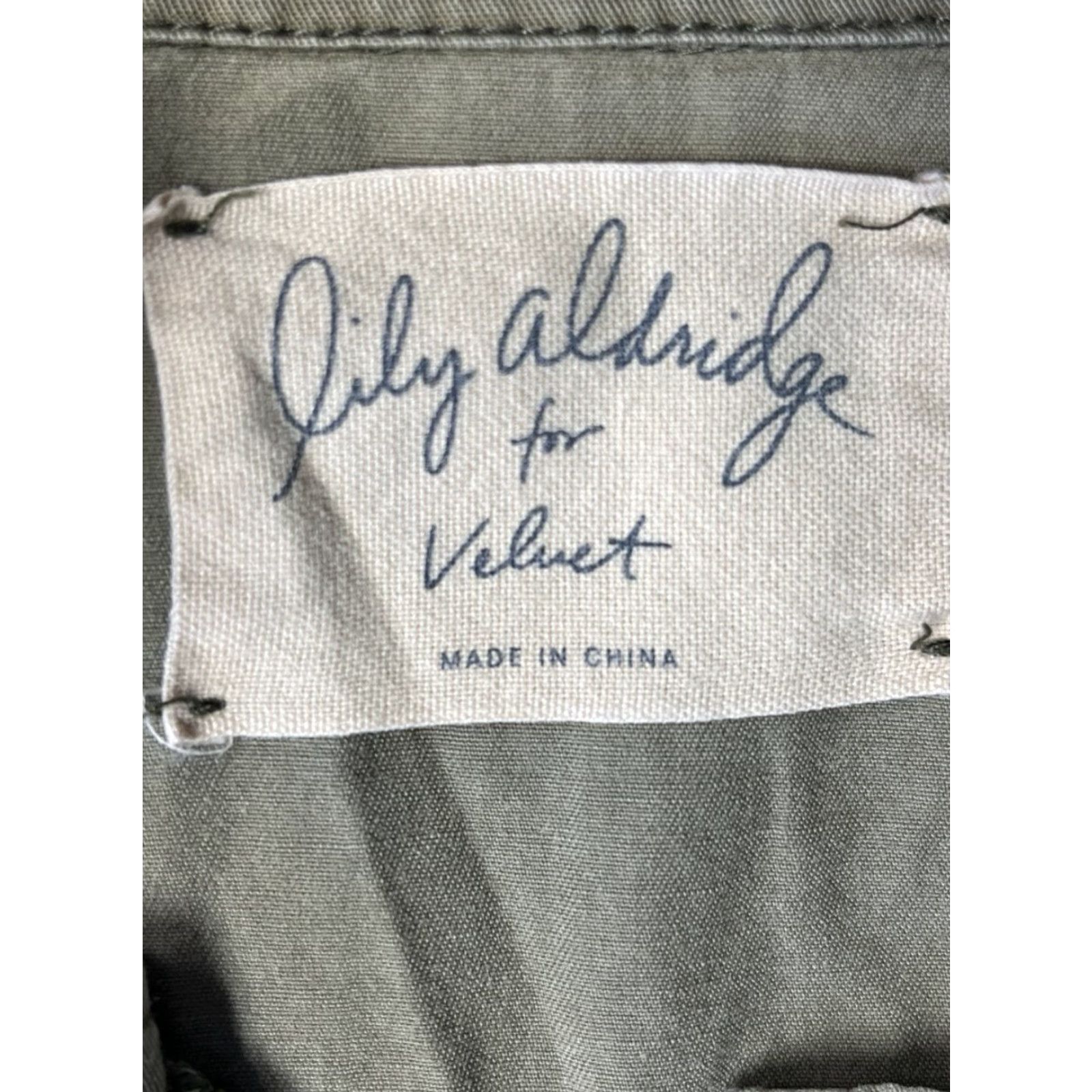 Vintage Lily Aldridge Velvet Military Jacket Green M Womens Cotton Velvet by Graham & Spencer Jacket Size M / US 6-8 / IT 42-44 - 7 Thumbnail