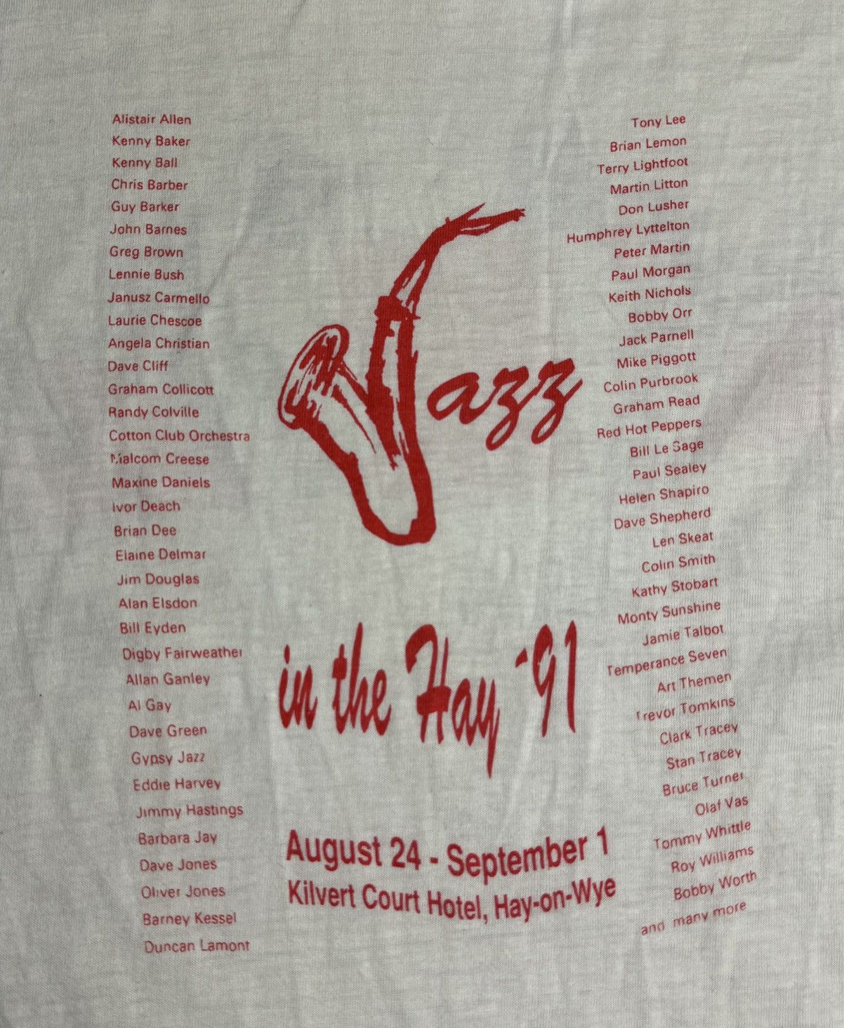 Band Tees Vintage Jazz In The Hay 1991 Festival T-Shirt Size US L / EU 52-54 / 3 - 9 Thumbnail