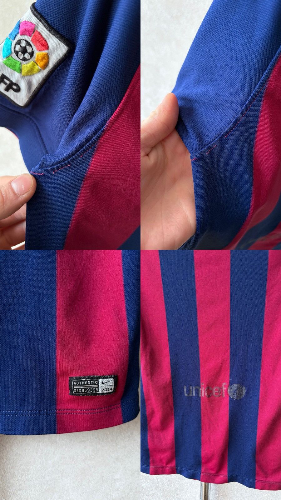 Nike Nike Barcelona 2014/2015 Home Football Shirt Soccer Jersey Size US S / EU 44-46 / 1 - 7 Thumbnail