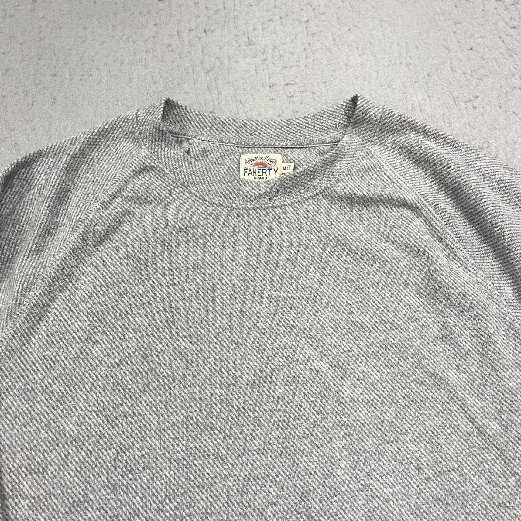 Faherty Faherty Mens Sweater Pullover Crew Neck Gray Knit Cotton Blend Casual M Size US M / EU 48-50 / 2 - 2 Thumbnail