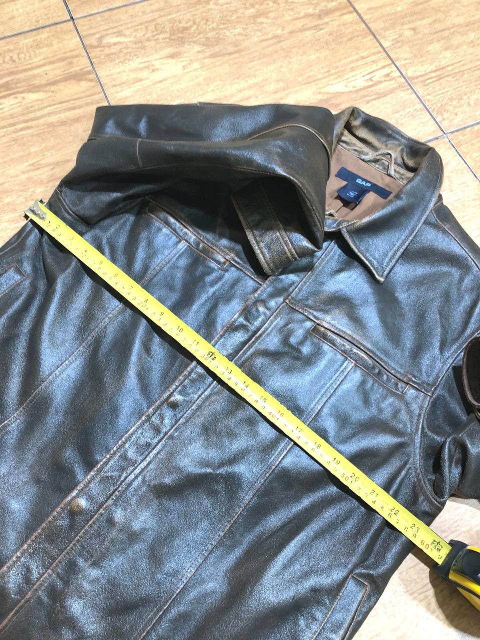 Gap Gap Vintage Leather Jacket Brown Mens Zip UP Size US L / EU 52-54 / 3 - 9 Thumbnail