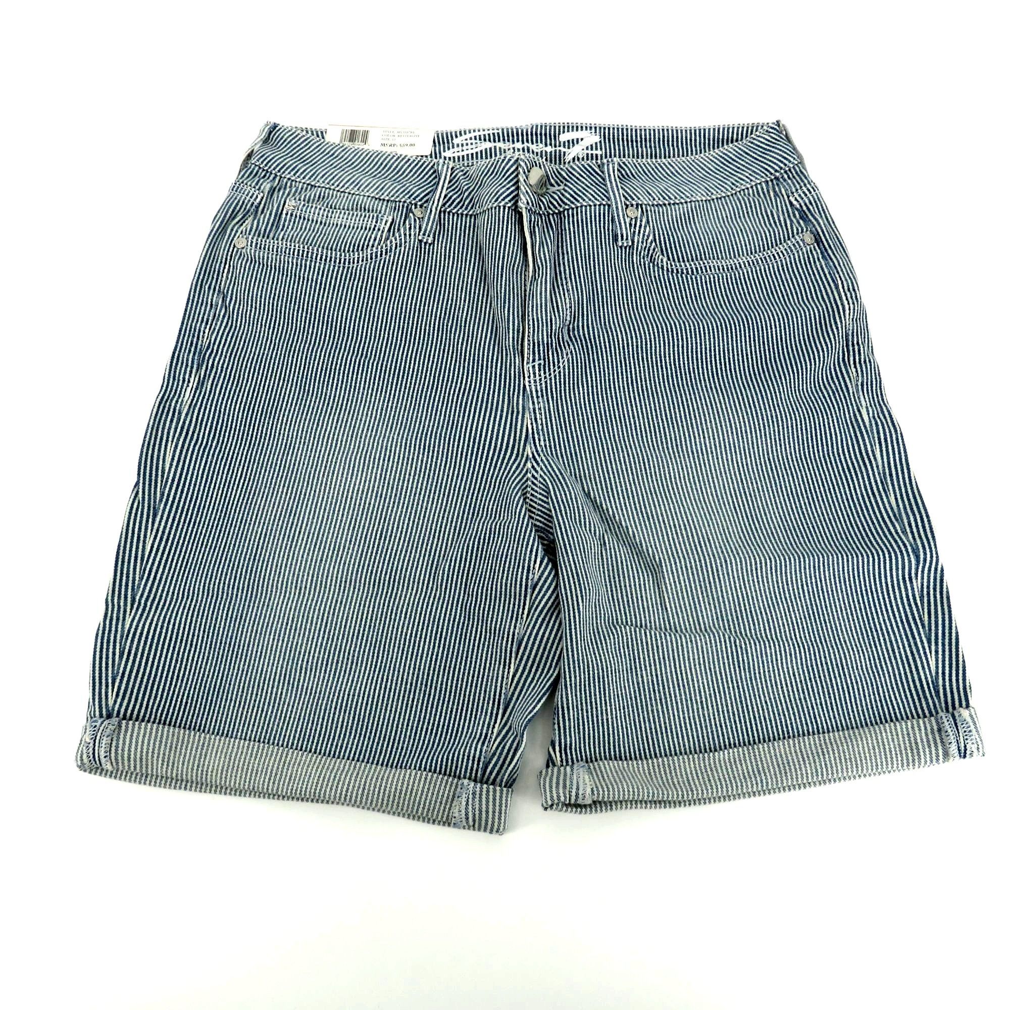 Other Seven7 Womens 9" Bermuda Rolled Cuff Short Stripe Stretch 1 Size 34" / US 12 / IT 48 - 5 Thumbnail