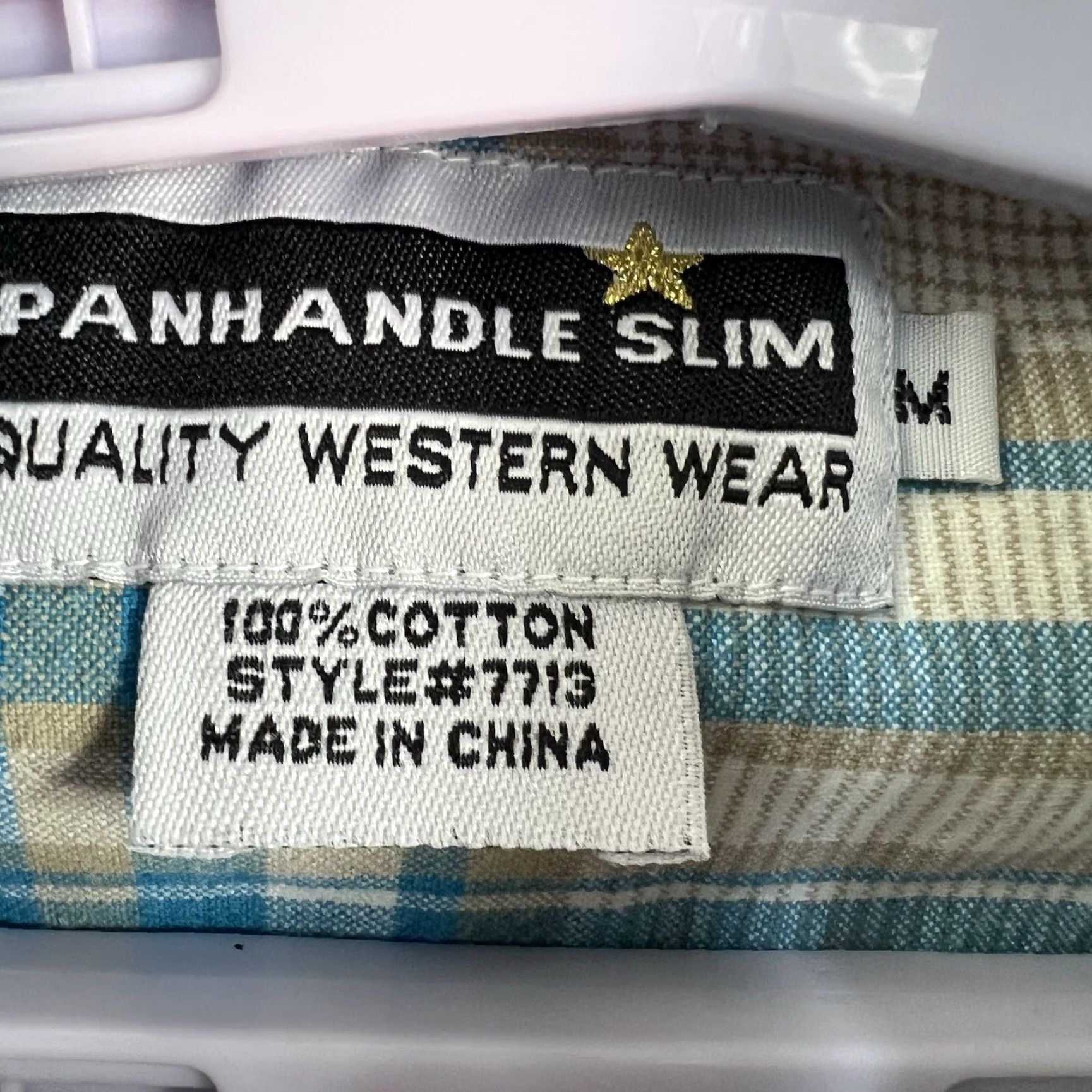 Vintage VINTAGE Panhandle Slim Plaid Western Shirt Womens M Teal Plaid Slimming Cotton Button-Up Western Theme Womens Size M / US 6-8 / IT 42-44 - 5 Thumbnail