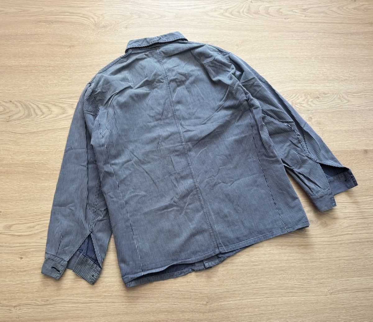 Le Laboureur Vintage Sunfaded Worker Le Laboureur Stripes Trashed Jacket Size US XL / EU 56 / 4 - 6 Thumbnail
