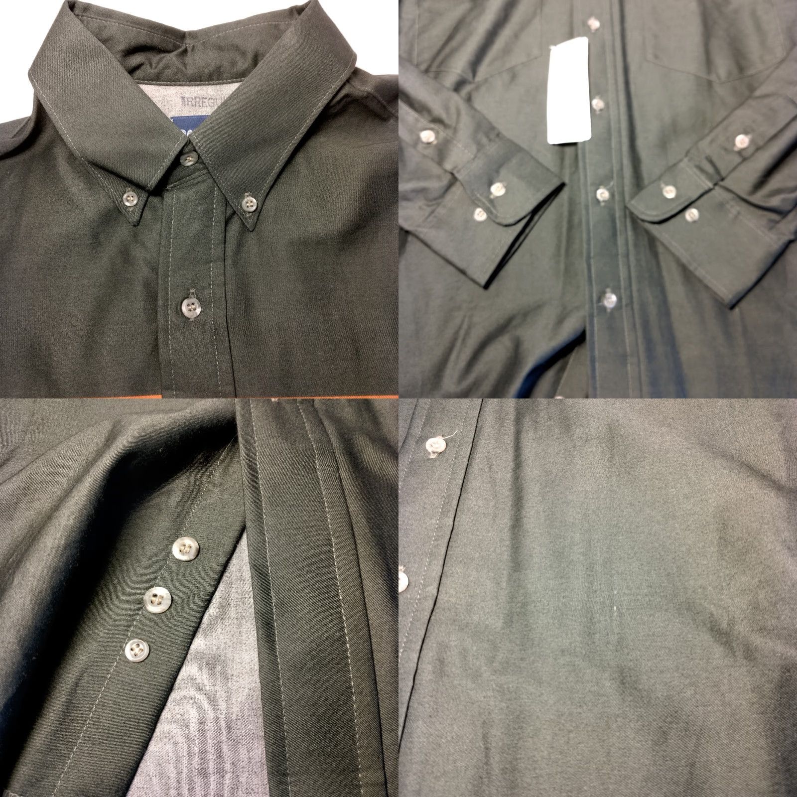 Wrangler VINTAGE Wrangler Western Shirt 17x35 Button-Down Green Stripe Cotton Woven Men Cowboy 1990s Rancher Irregular NOS Shirt Size US XL / EU 56 / 4 - 9 Thumbnail