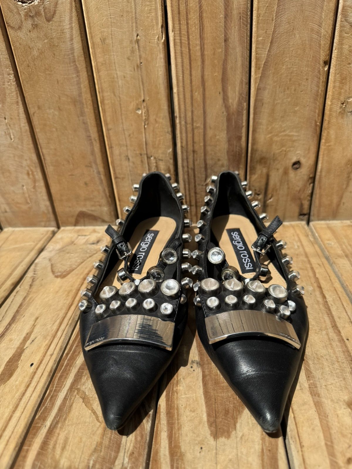Sergio Rossi Sergio Rossi black women’s leather flats EUR 36 US 6 Size US 6 / IT 36 - 23 Thumbnail