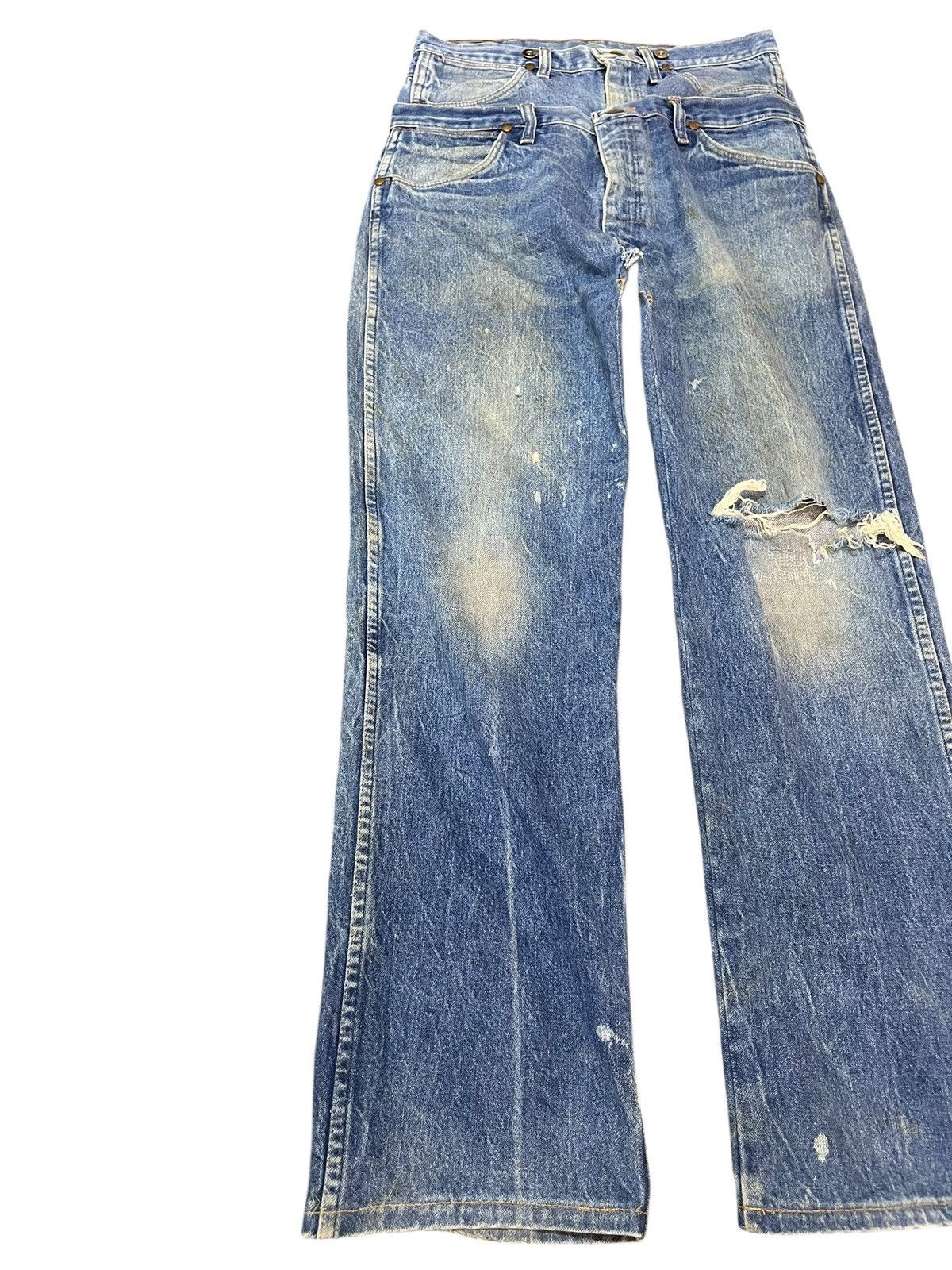 Wrangler Vintage Wrangler Double Waist Grunge Distressed Denim Size US 30 / EU 46 - 3 Thumbnail