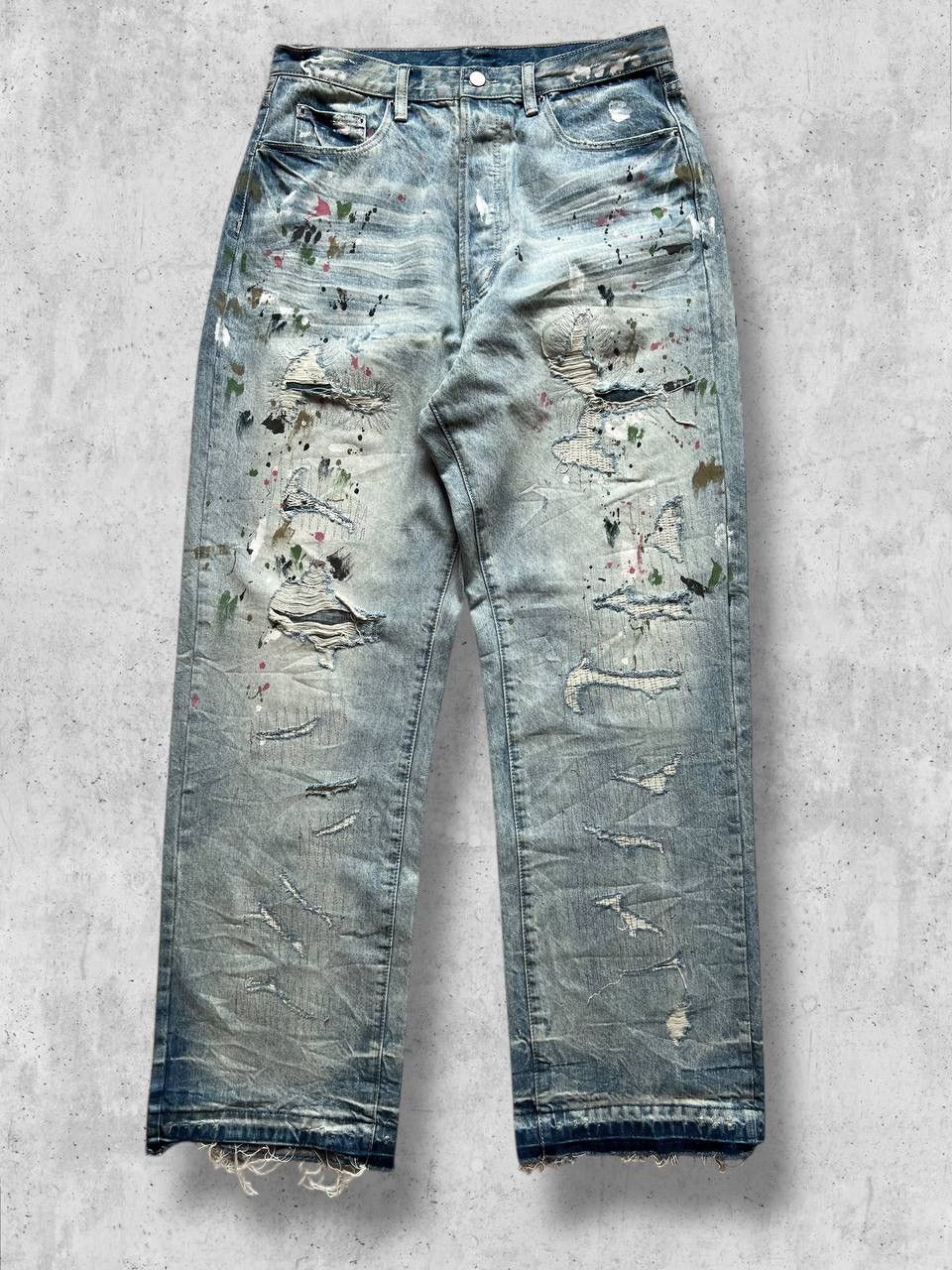 Other Jeans Ripped n Painted ifsixwasnine hystericglamour y2k bagg Size US 34 / EU 50 - 1 Thumbnail