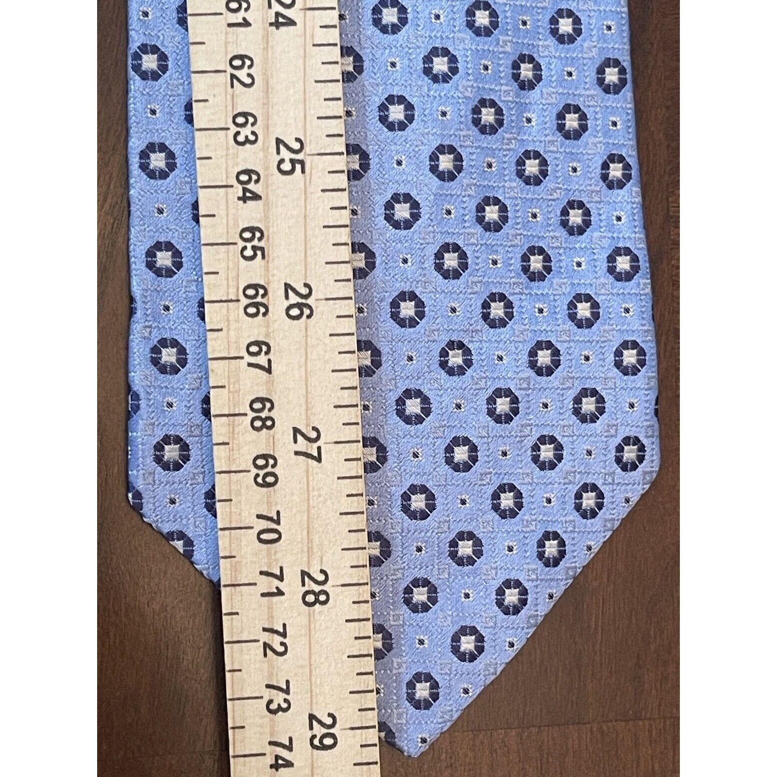 Cremieux Cremieux Blue Hand Made 100% Silk Men’s Neck Tie Made In Usa Size ONE SIZE - 5 Thumbnail