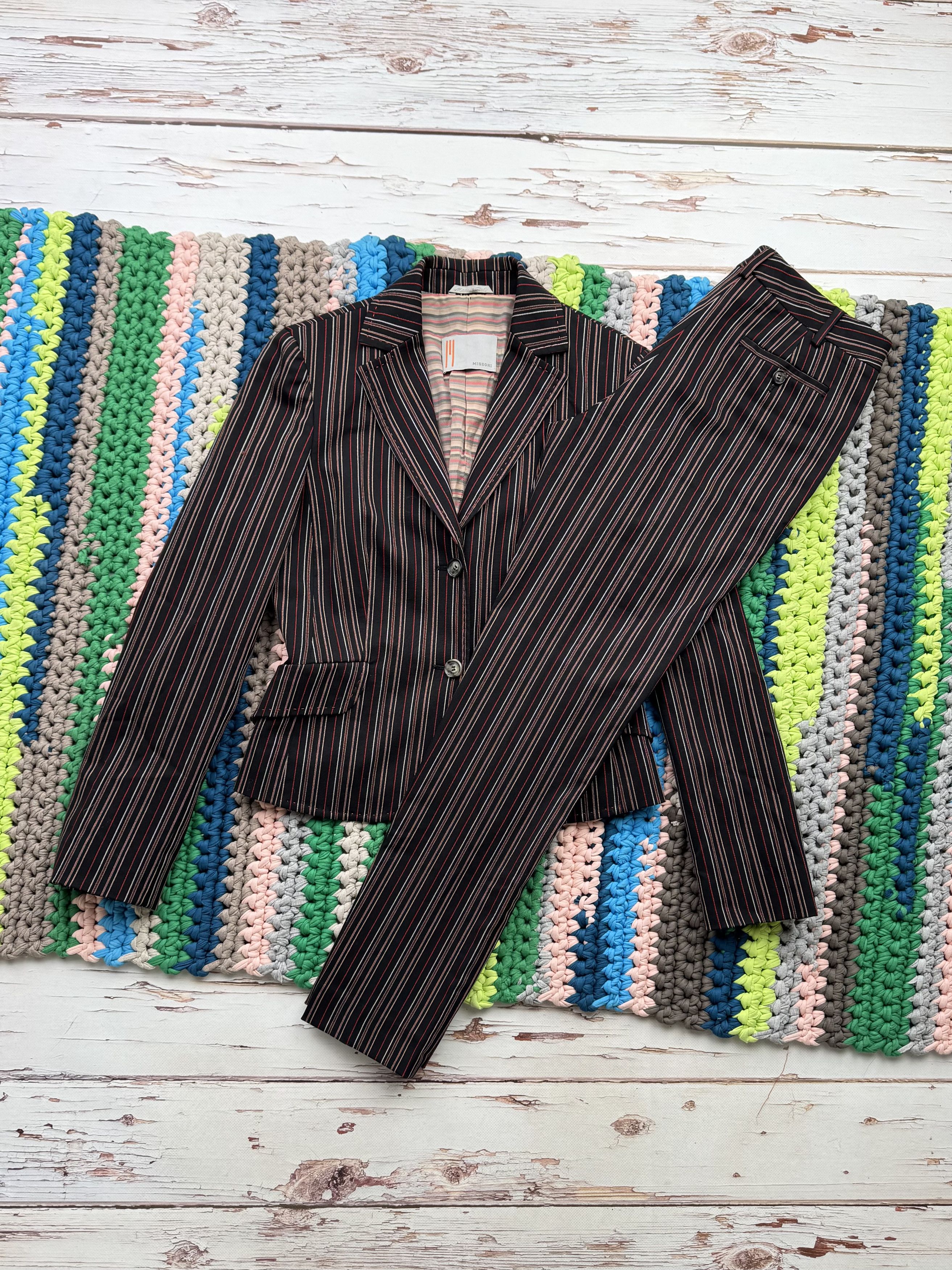 パンツ MISSONI Women Straight Pants DS25SI0B BK042D SM9N9 Green Zig Zag straight pants in multicoloured - Missoni | Mytheresa